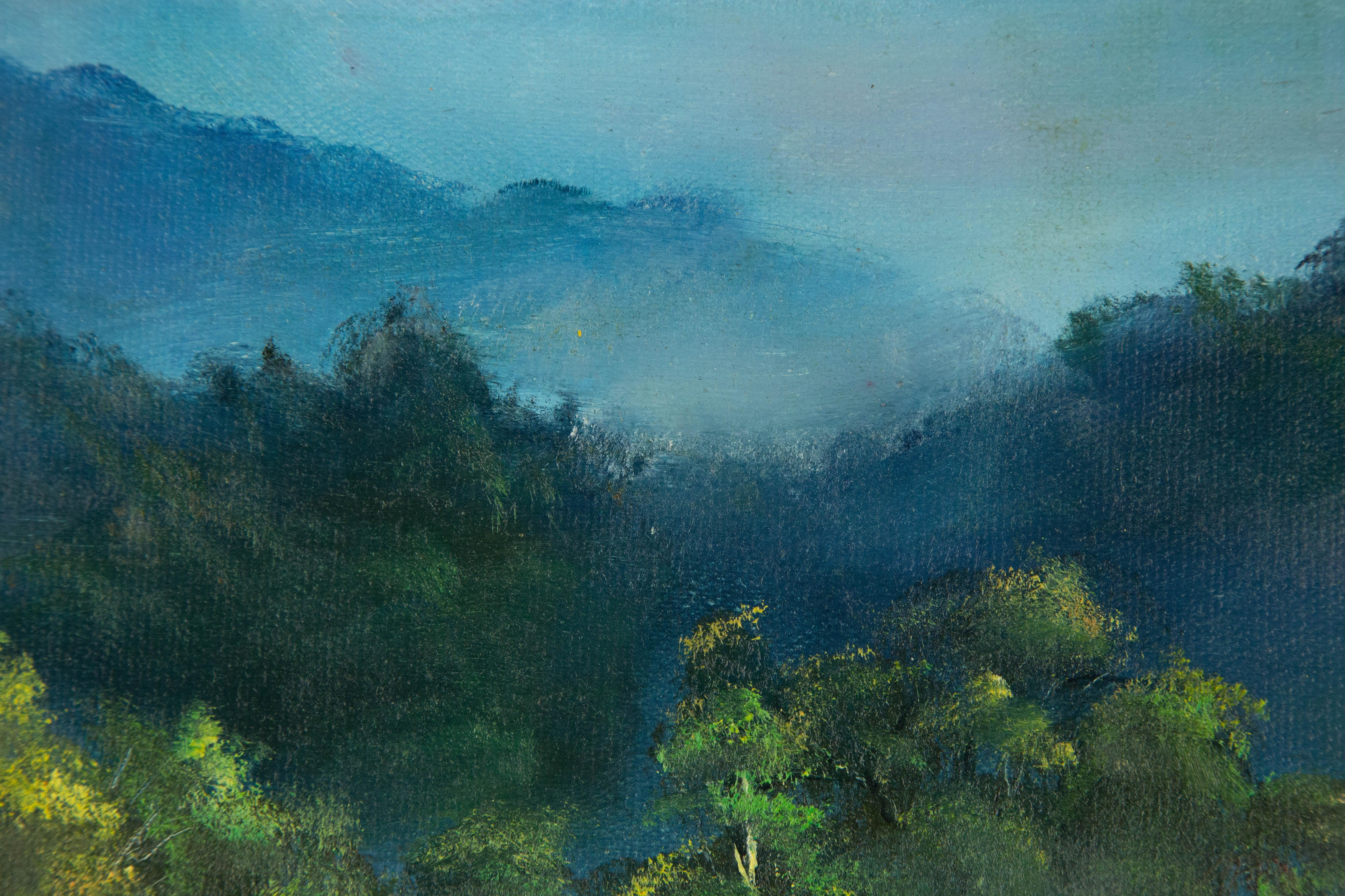 Jun Ye Landschaft, Original, Ölgemälde auf Leinwand, „Into The Fairyland“ im Angebot 1