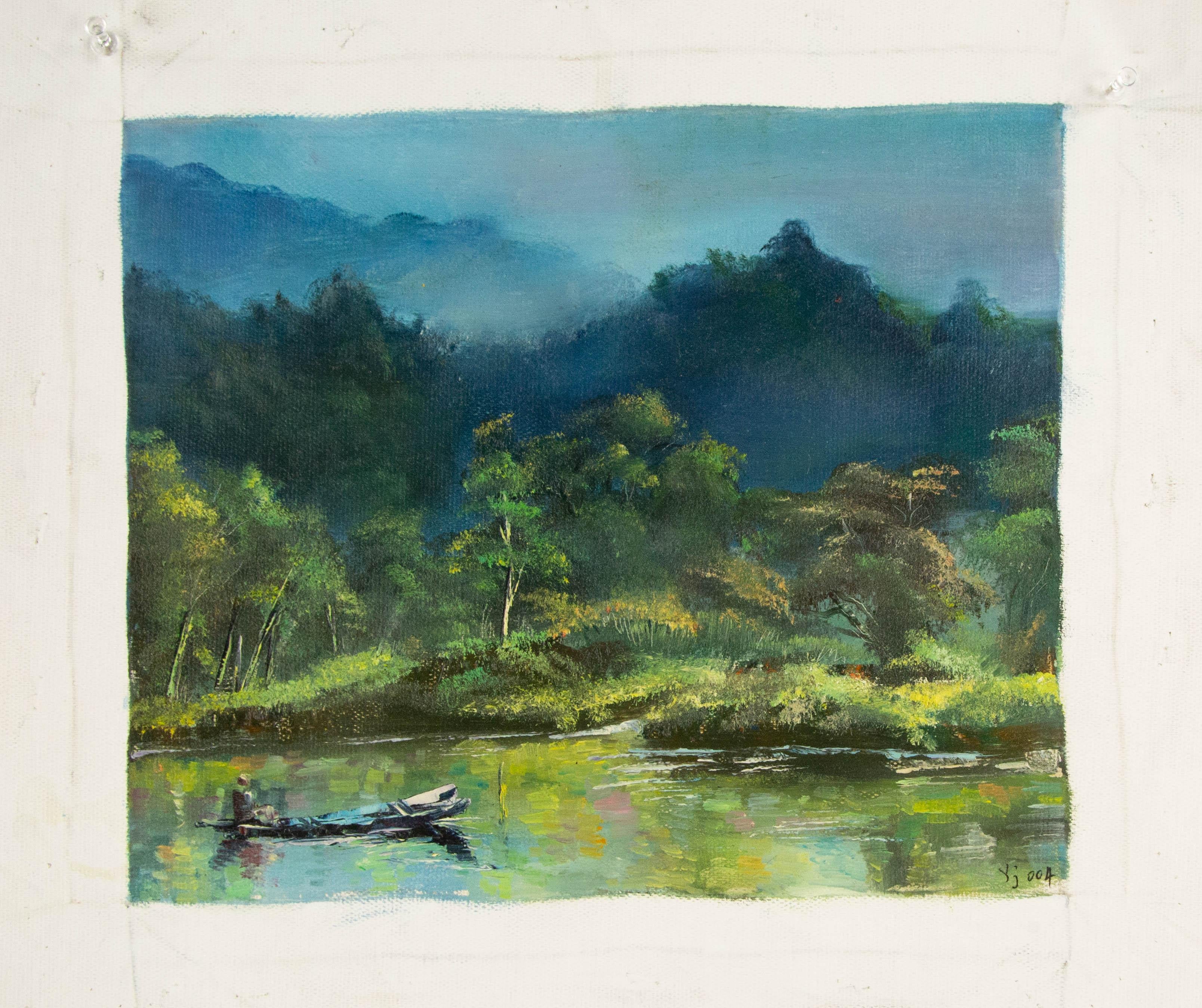Jun Ye Landschaft, Original, Ölgemälde auf Leinwand, „Into The Fairyland“ im Angebot 7