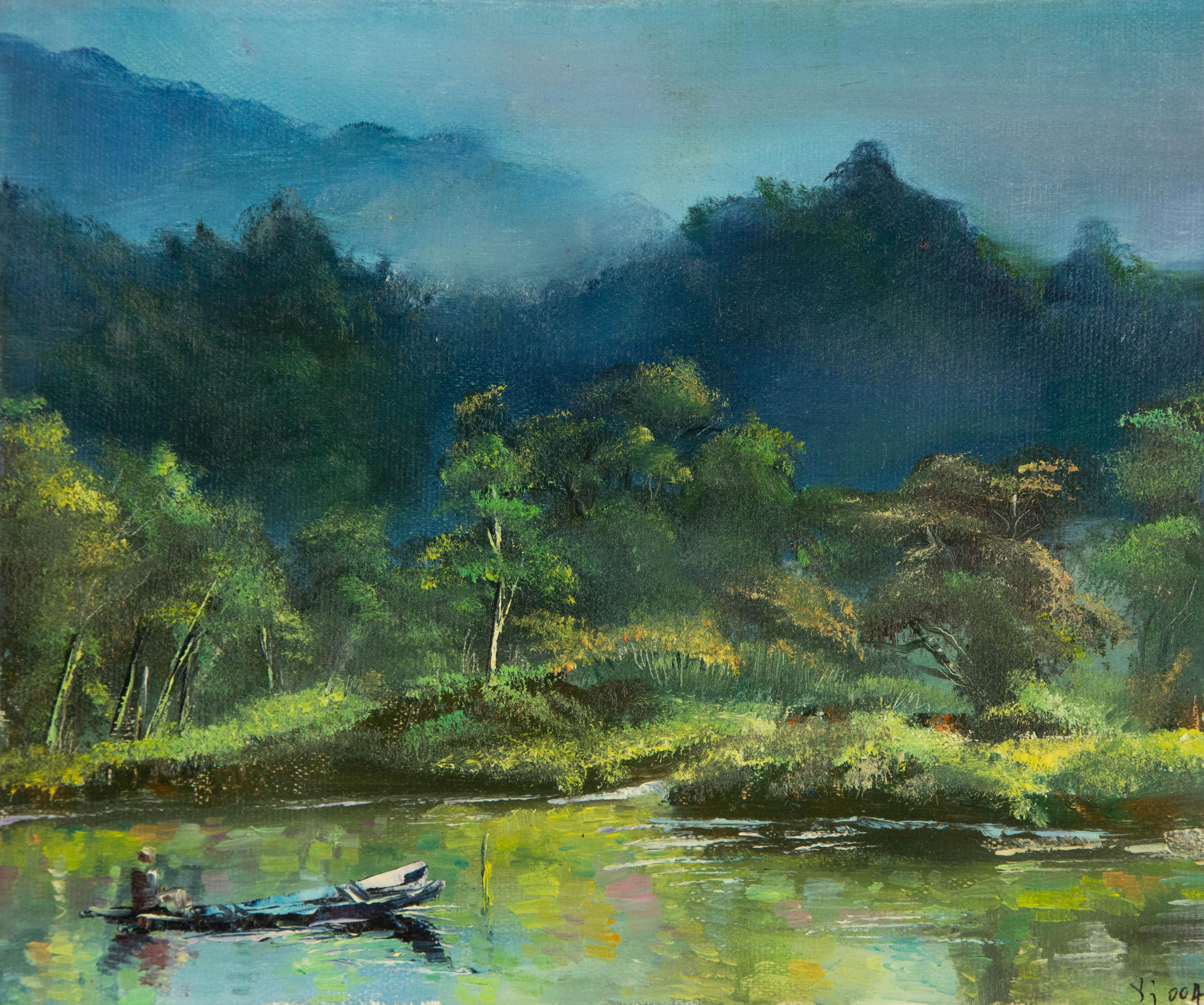 Jun Ye Landschaft, Original, Ölgemälde auf Leinwand, „Into The Fairyland“