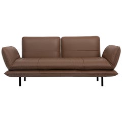 Vintage Juna Convertible Leather Sofa by FSM