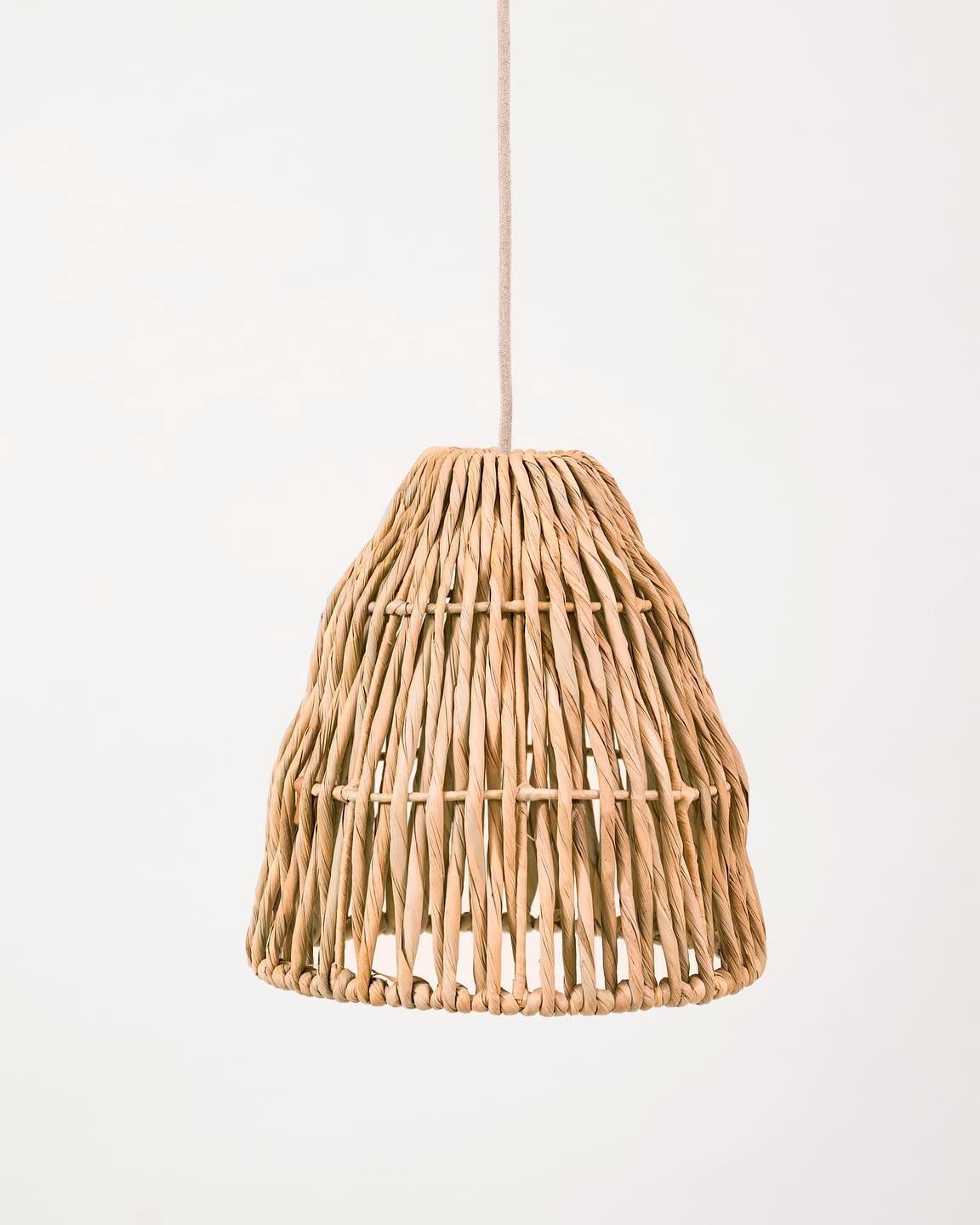 Juncal Handwoven All Natural Palm Pendant Lampshade In New Condition For Sale In West Hollywood, CA