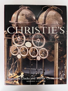 June 14 2000 Christie's Auction Catalog Important Clocks and Marine Chronometers