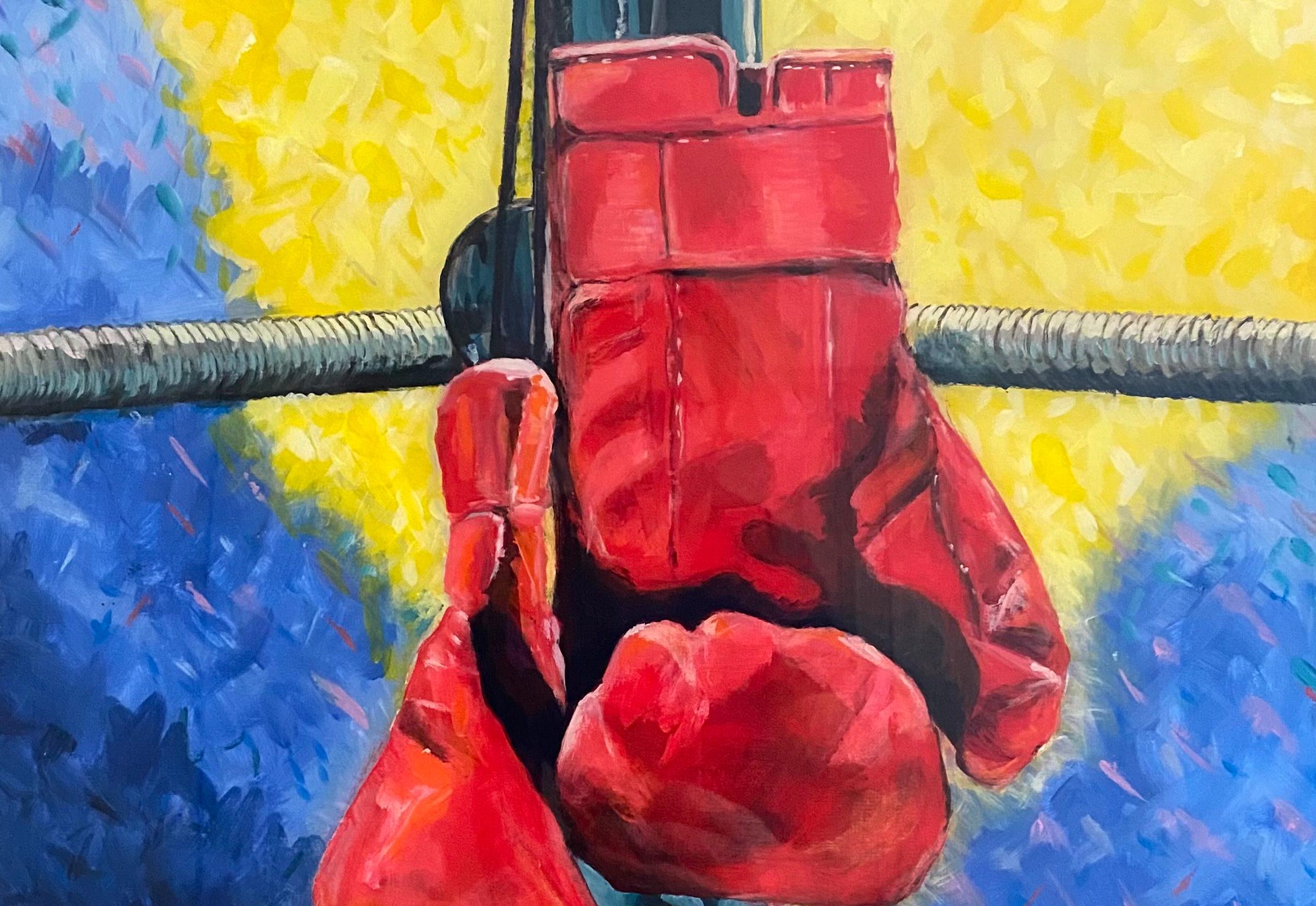 boxing gloves painting