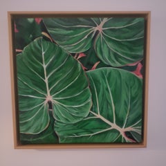 Paraíso, Realismo, Acrílico, Pintura Floral, Enmarcado, Selva Atlántica de Brasil