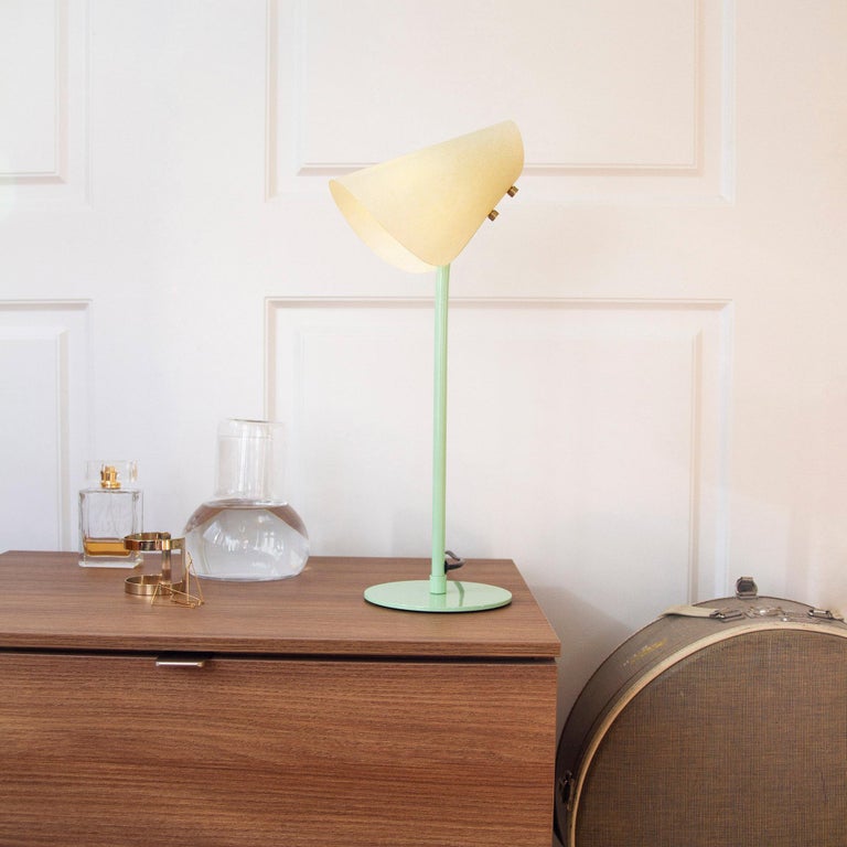Inspired by the Victorian bonnet hats, June lamp aims to mesmerize by its simplicity. As opposed to history, the bonnet is used to reveal the beauty of light rather than conserve as its main use was back then. It is named after the most beloved