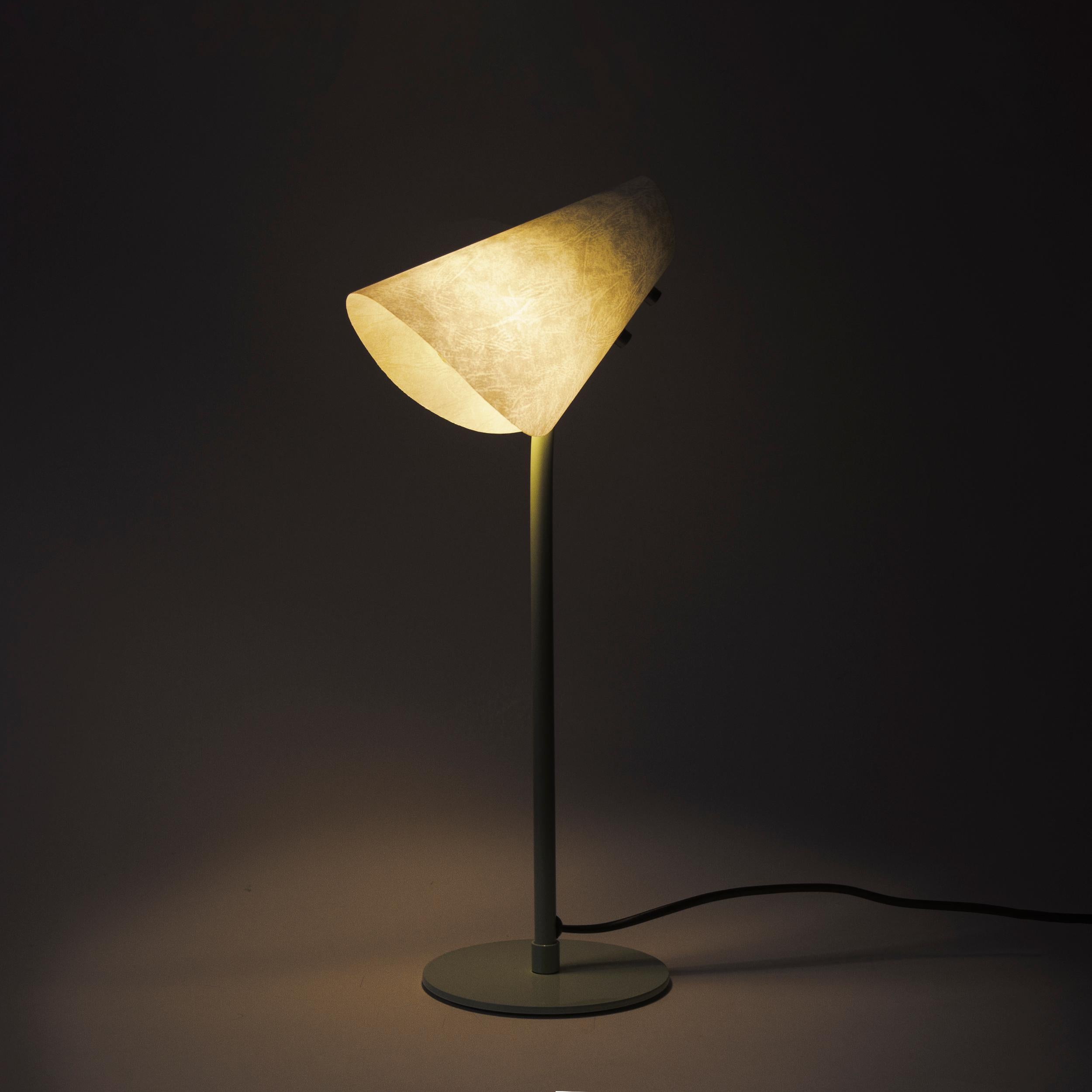 Modern Metal & Parchment Desk Lamp, Mint Green, June, Inspired by Handmaid's Tale