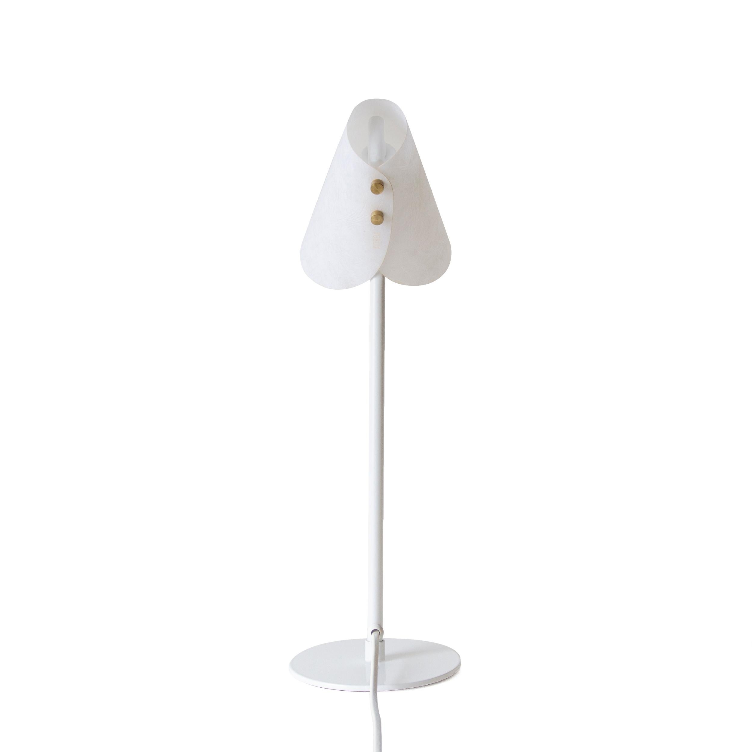 Turkish Metal & Parchment Desk Lamp, White, June, Inspired by Handmaid's Tale For Sale