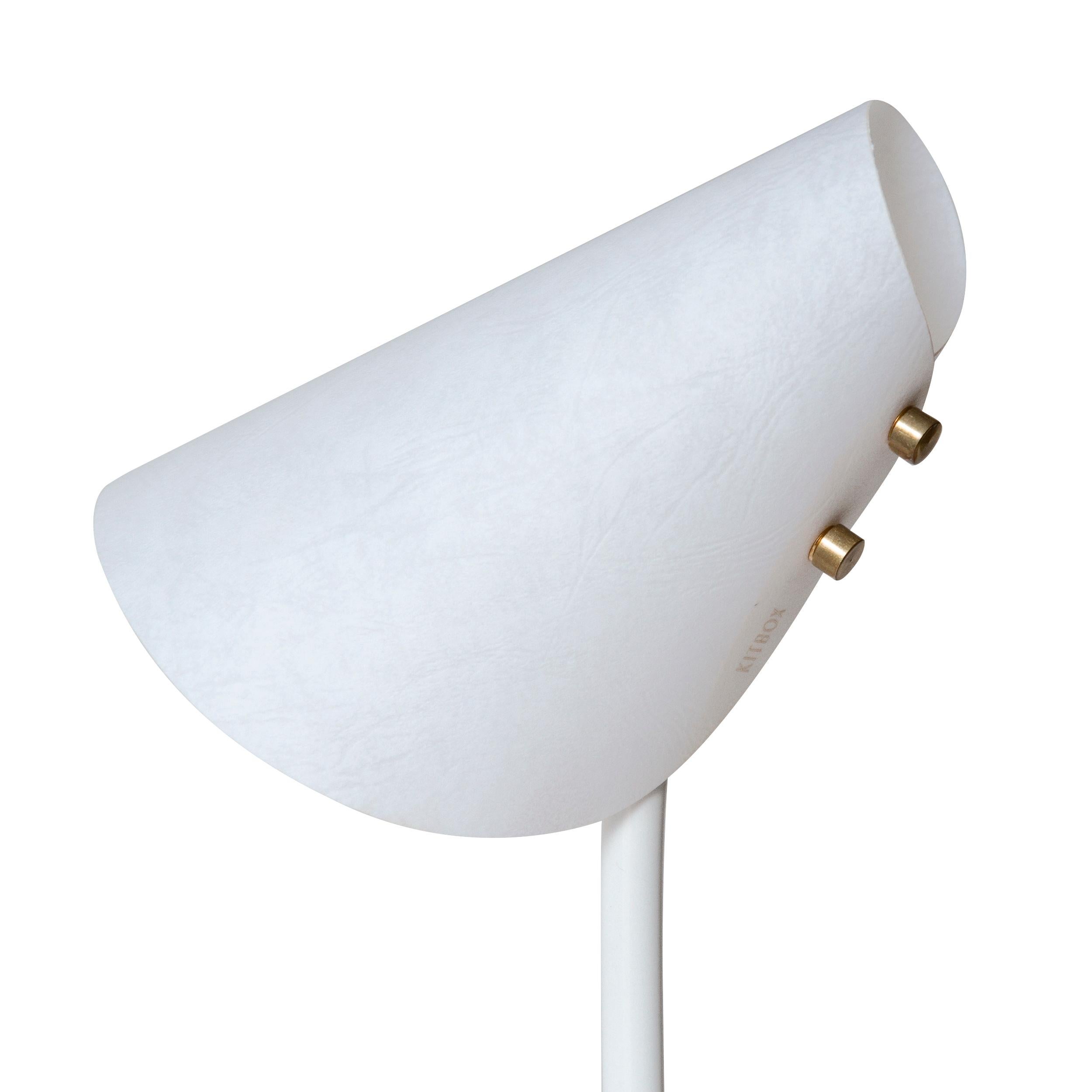 Metal & Parchment Desk Lamp, White, June, Inspired by Handmaid's Tale In New Condition For Sale In Mugla, Bodrum