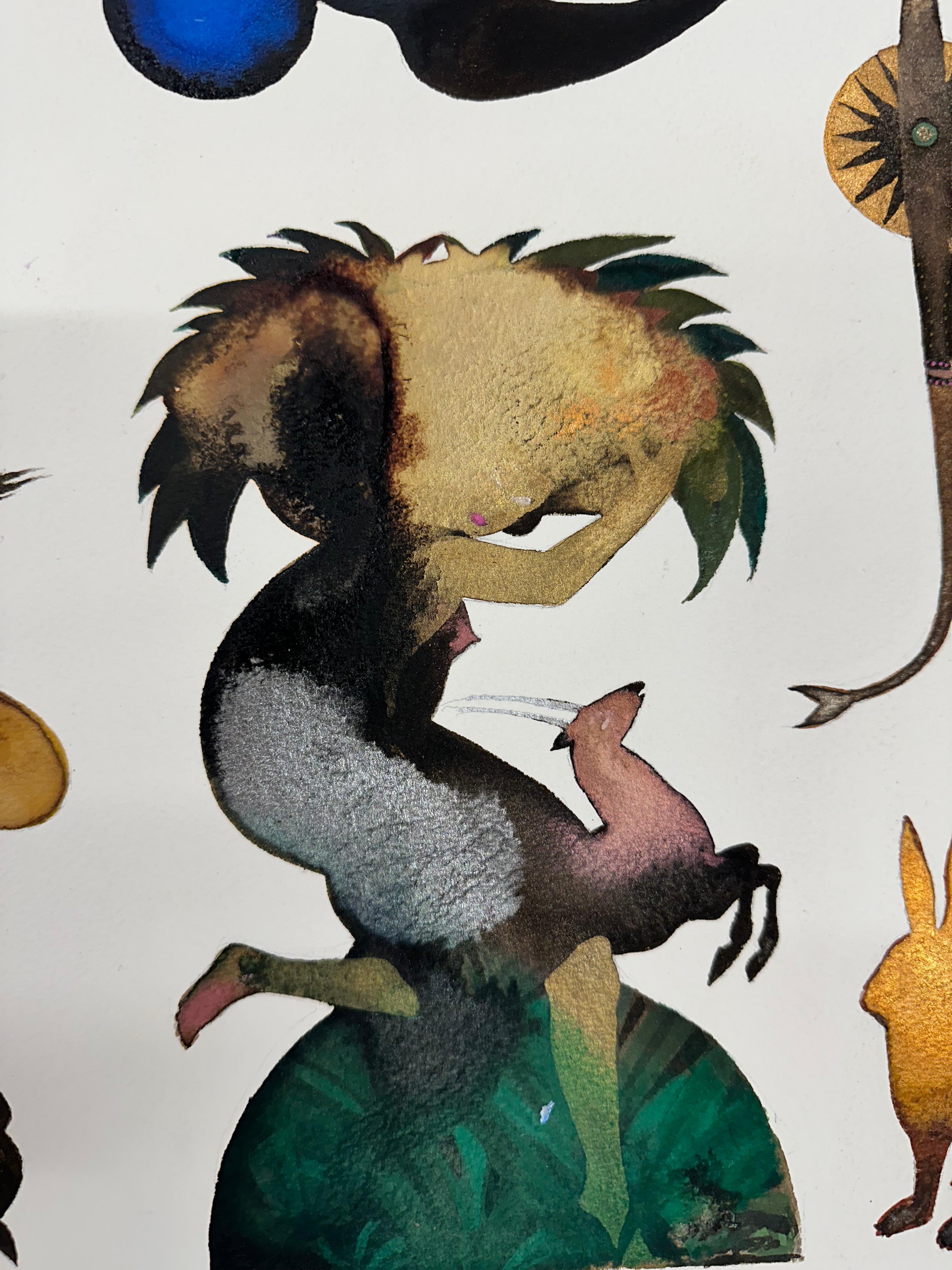 Arreglo Ocho - Conejo Contemporáneo Figurativo Animal Formas Botánicas, 2024 en venta 2