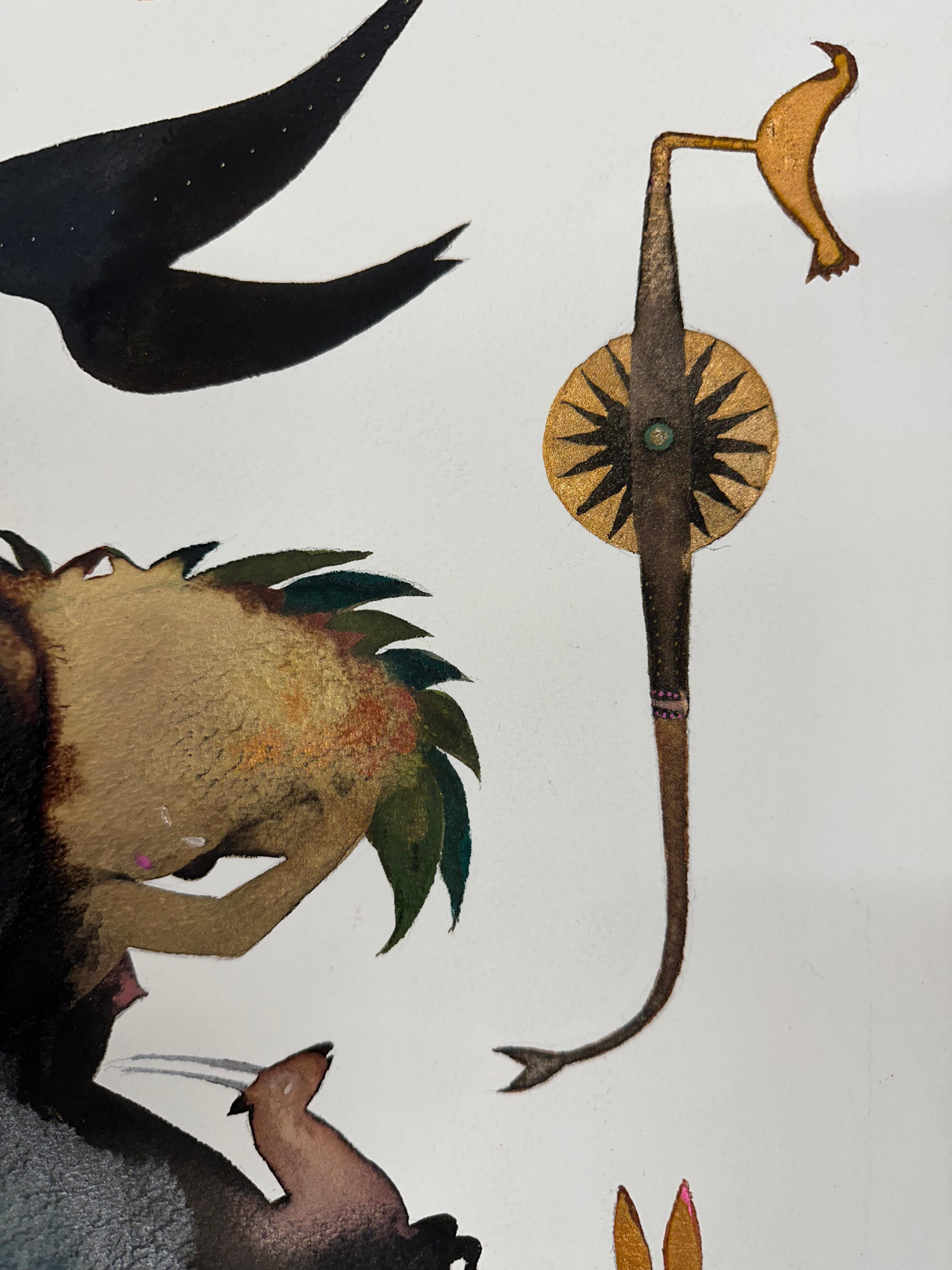 Arreglo Ocho - Conejo Contemporáneo Figurativo Animal Formas Botánicas, 2024 en venta 3