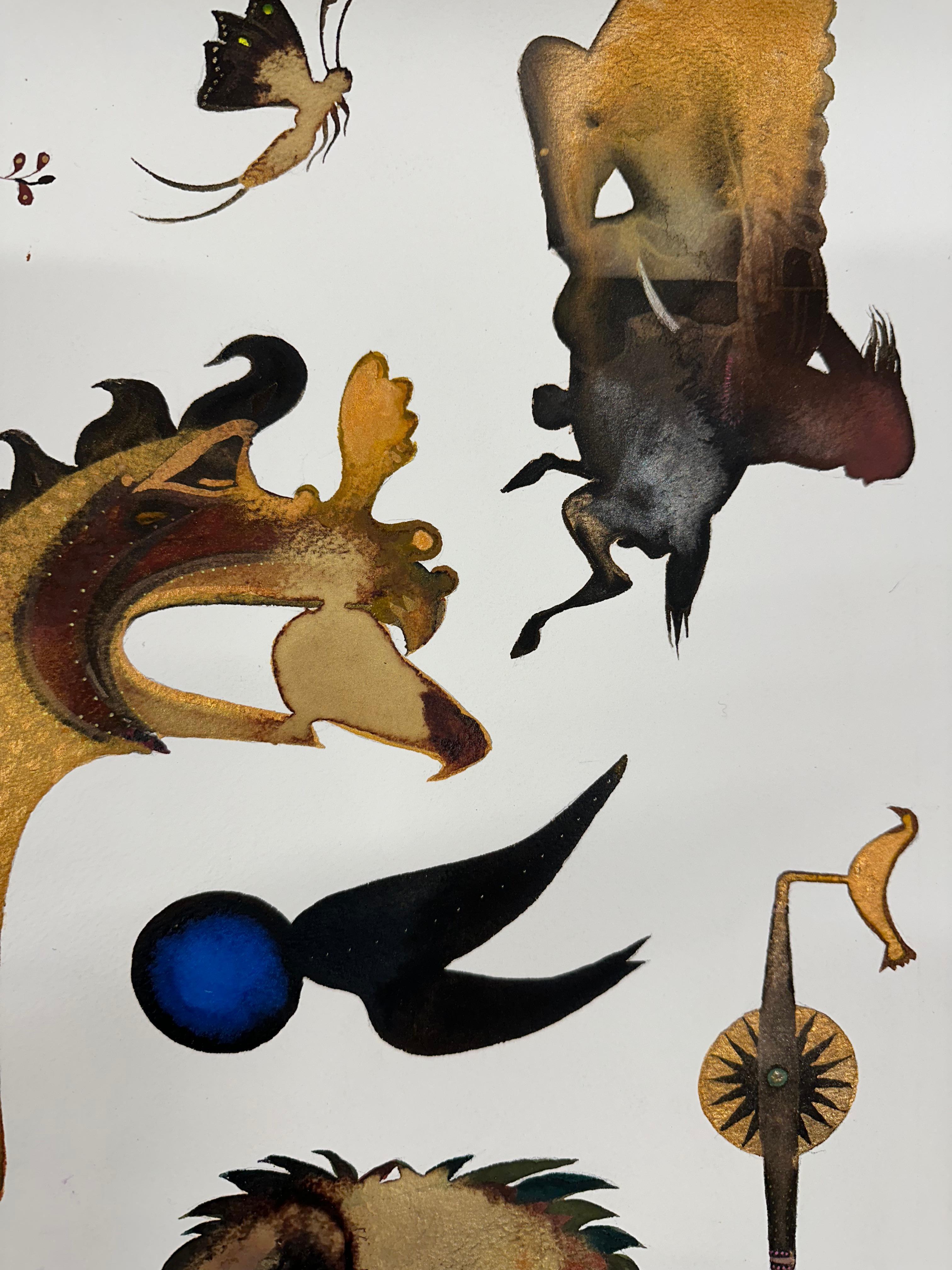 Arreglo Ocho - Conejo Contemporáneo Figurativo Animal Formas Botánicas, 2024 en venta 4