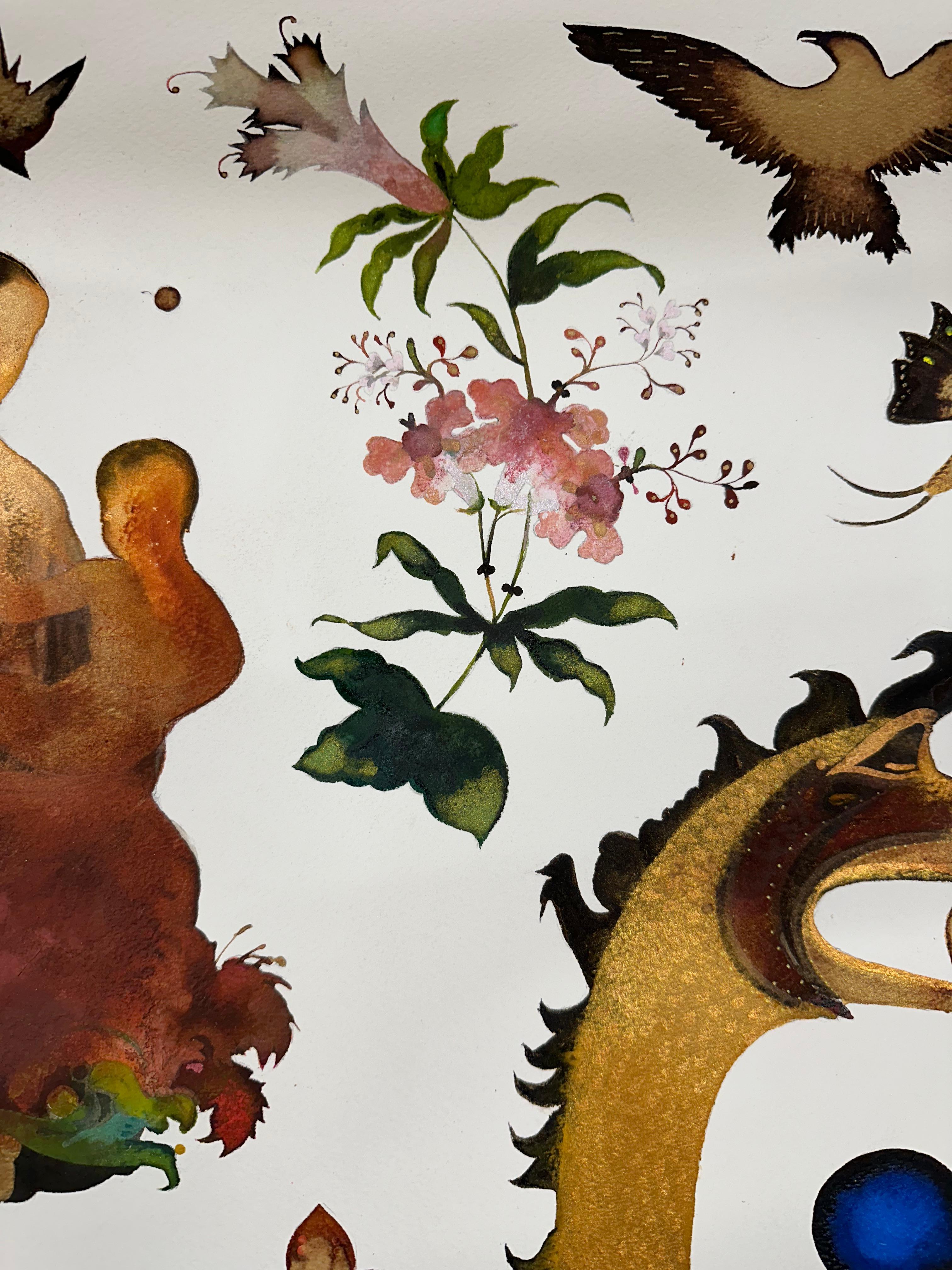 Arreglo Ocho - Conejo Contemporáneo Figurativo Animal Formas Botánicas, 2024 en venta 5