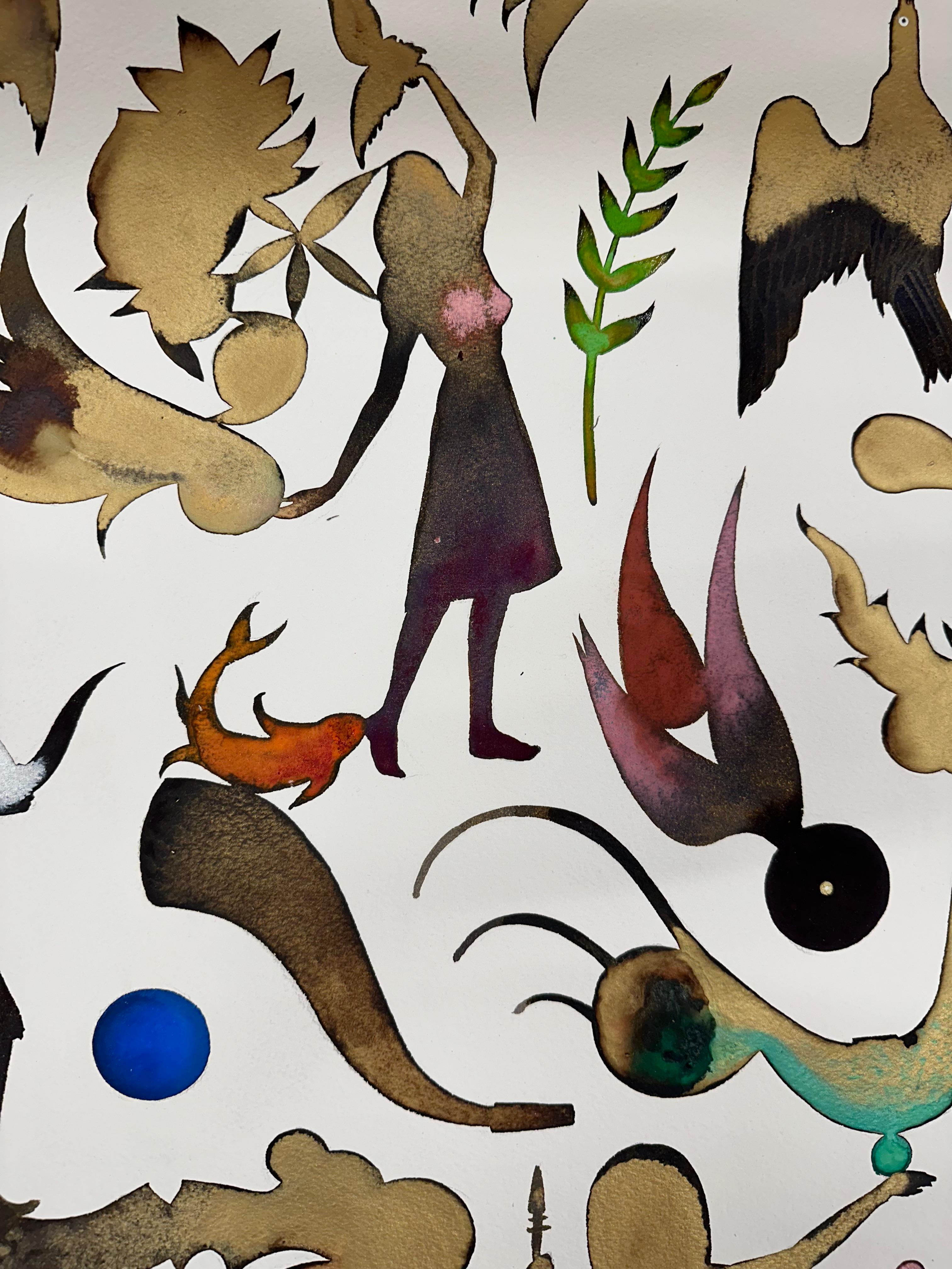 Arrangement quatre - Formes figuratives contemporaines d'animaux et de plantes, 2024 en vente 1