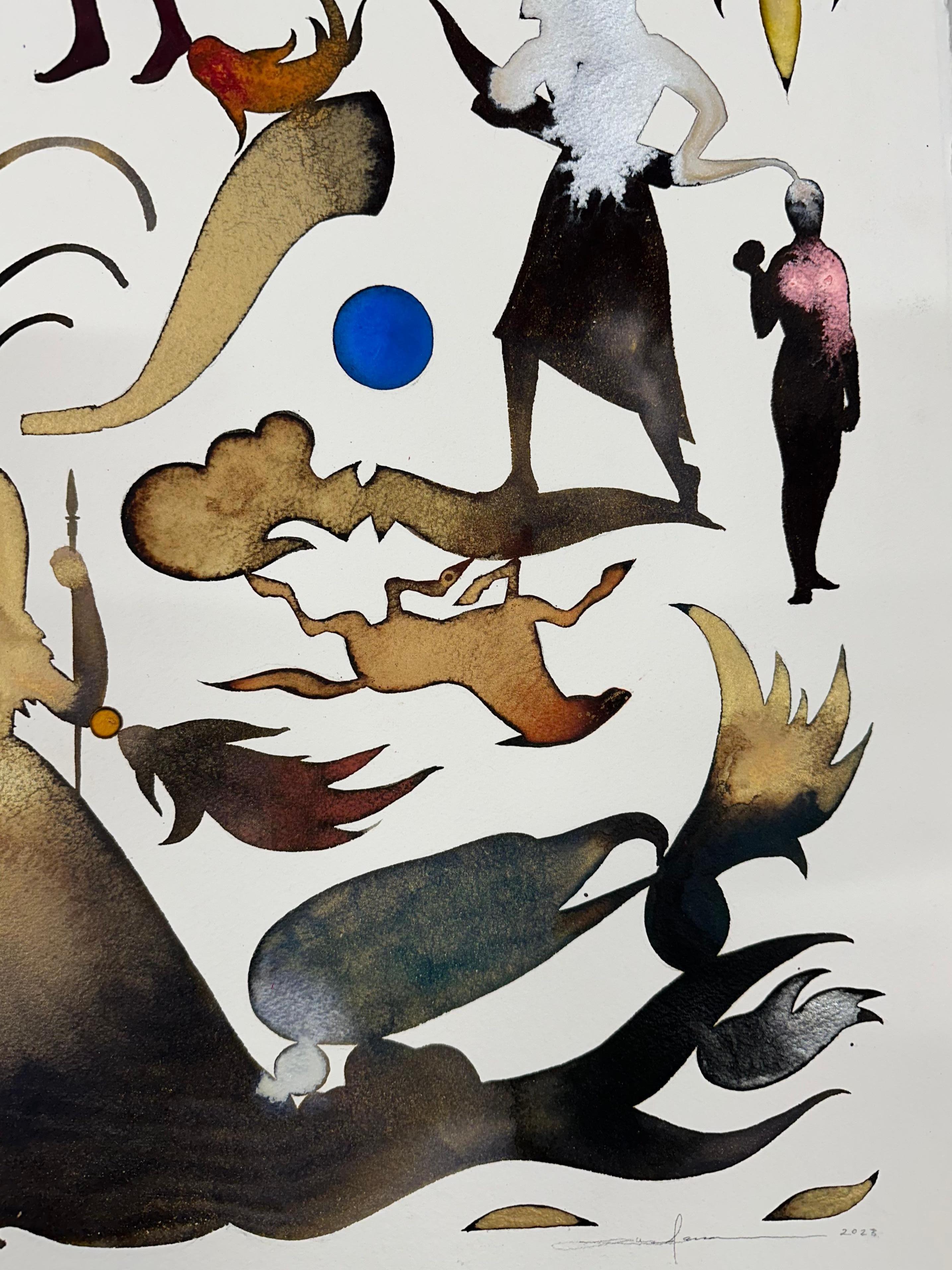 Arrangement quatre - Formes figuratives contemporaines d'animaux et de plantes, 2024 en vente 2