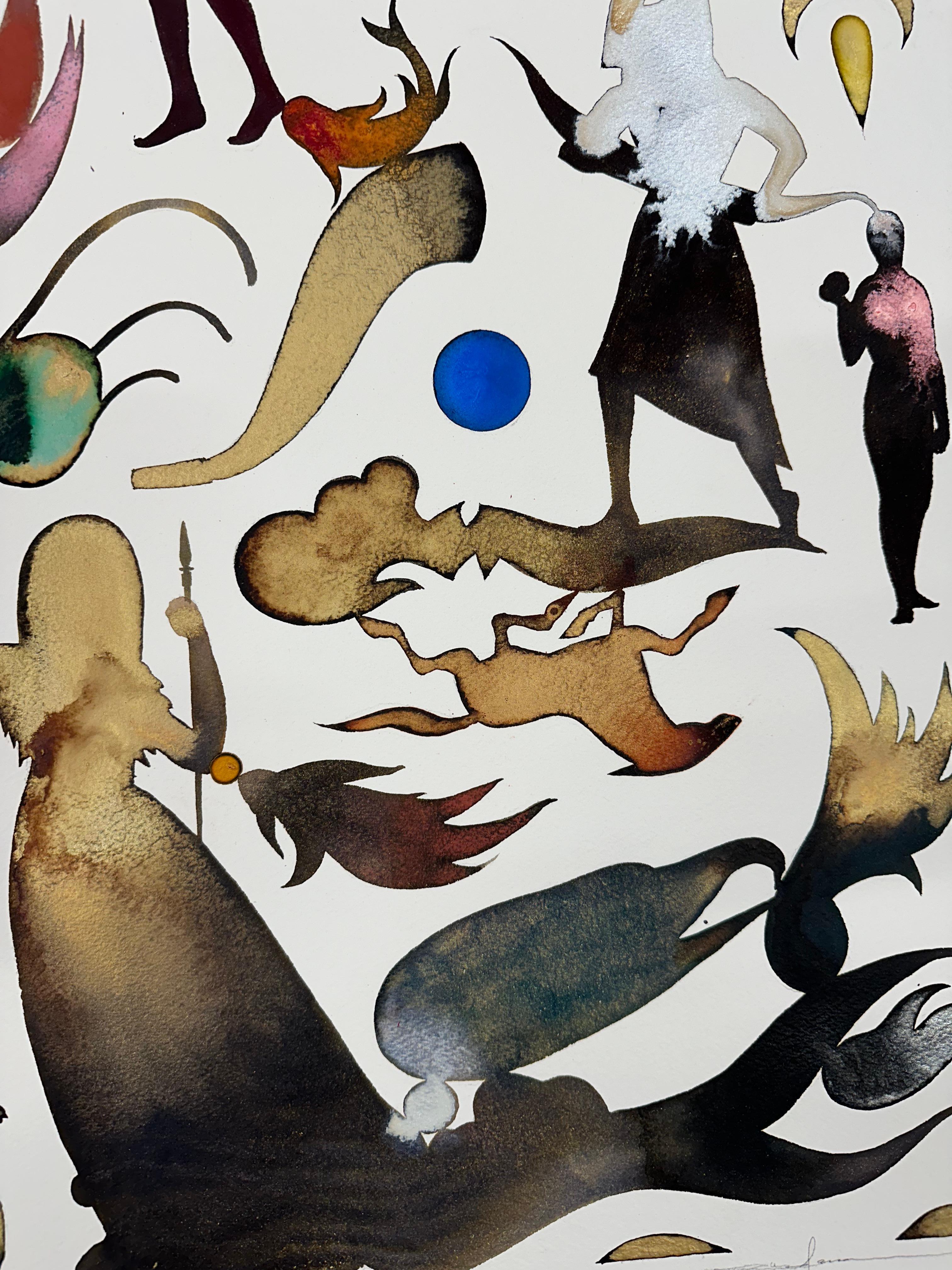 Arrangement quatre - Formes figuratives contemporaines d'animaux et de plantes, 2024 en vente 3