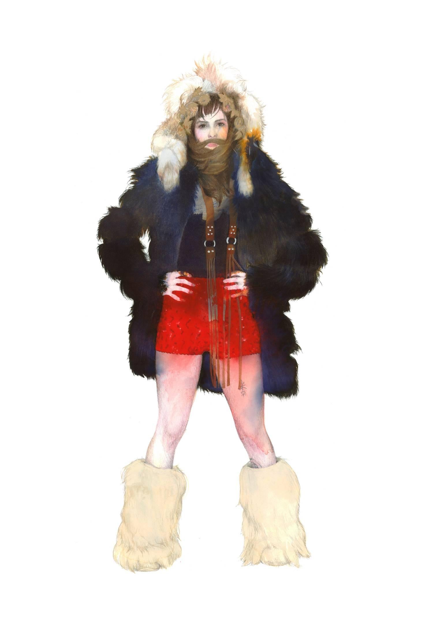 Beard & Hot Pants - Painting by June Glasson