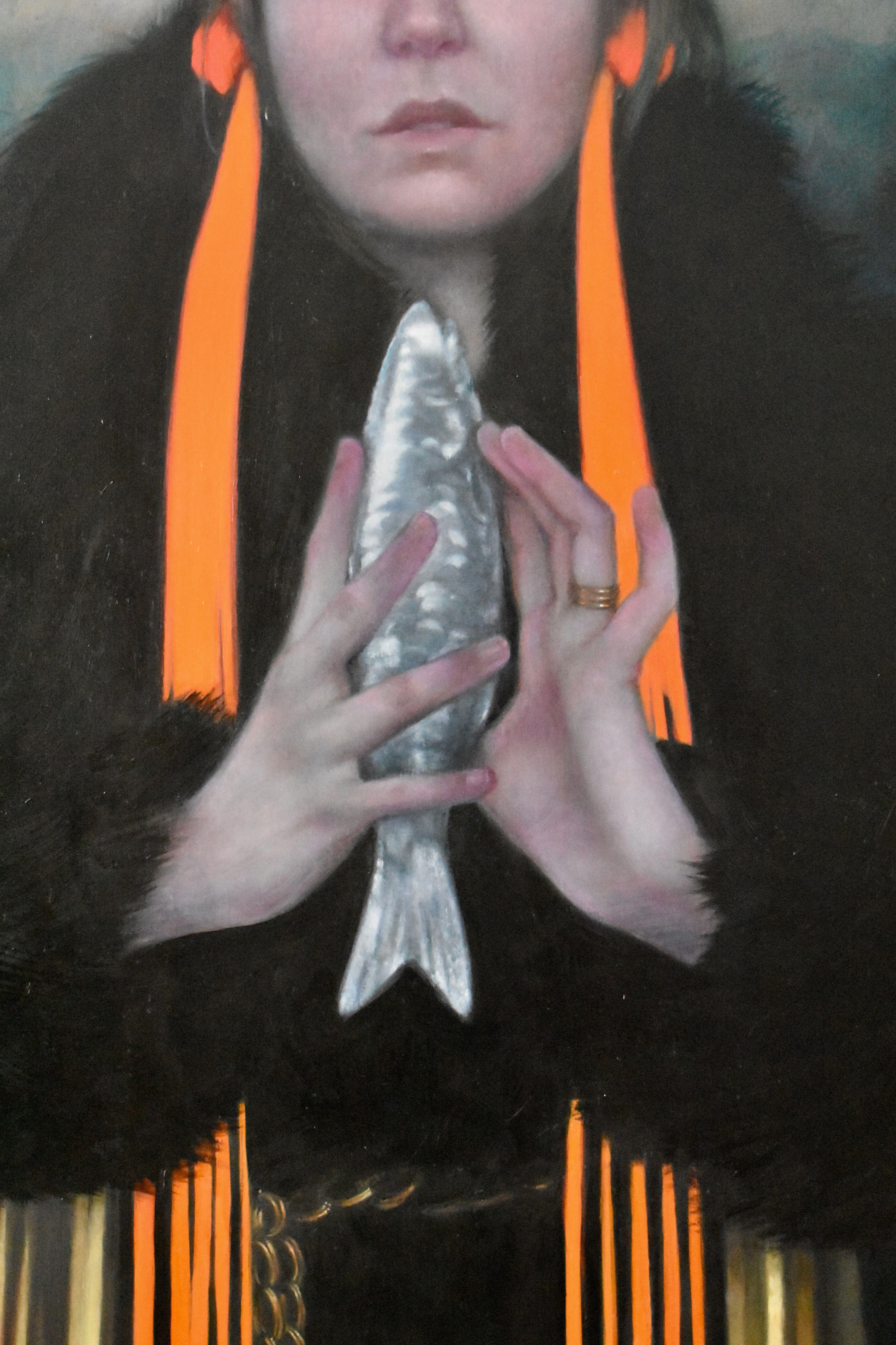 wife à poisson - Painting de June Glasson