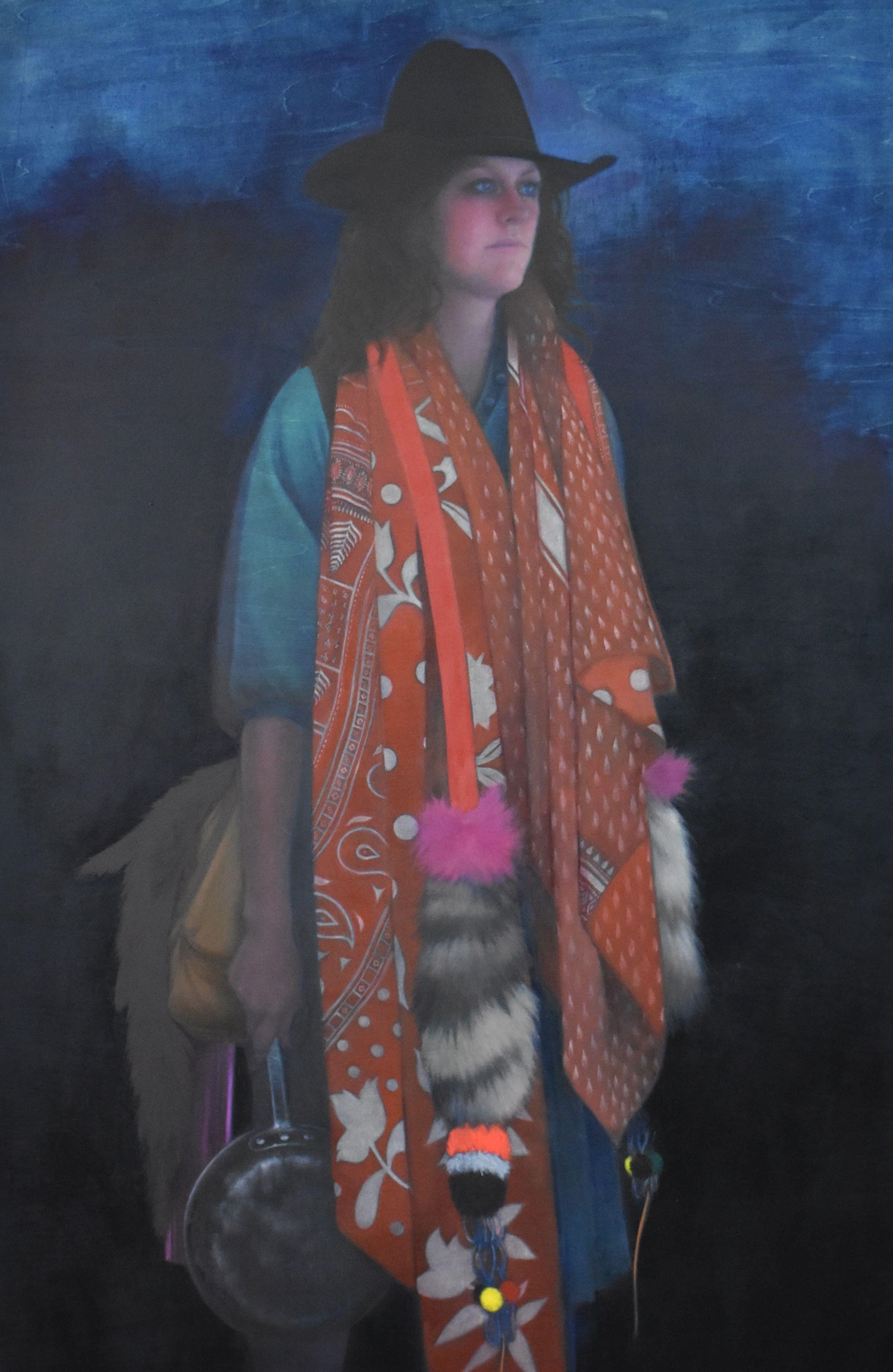 Portrait Painting June Glasson - Le renard avec pantalon