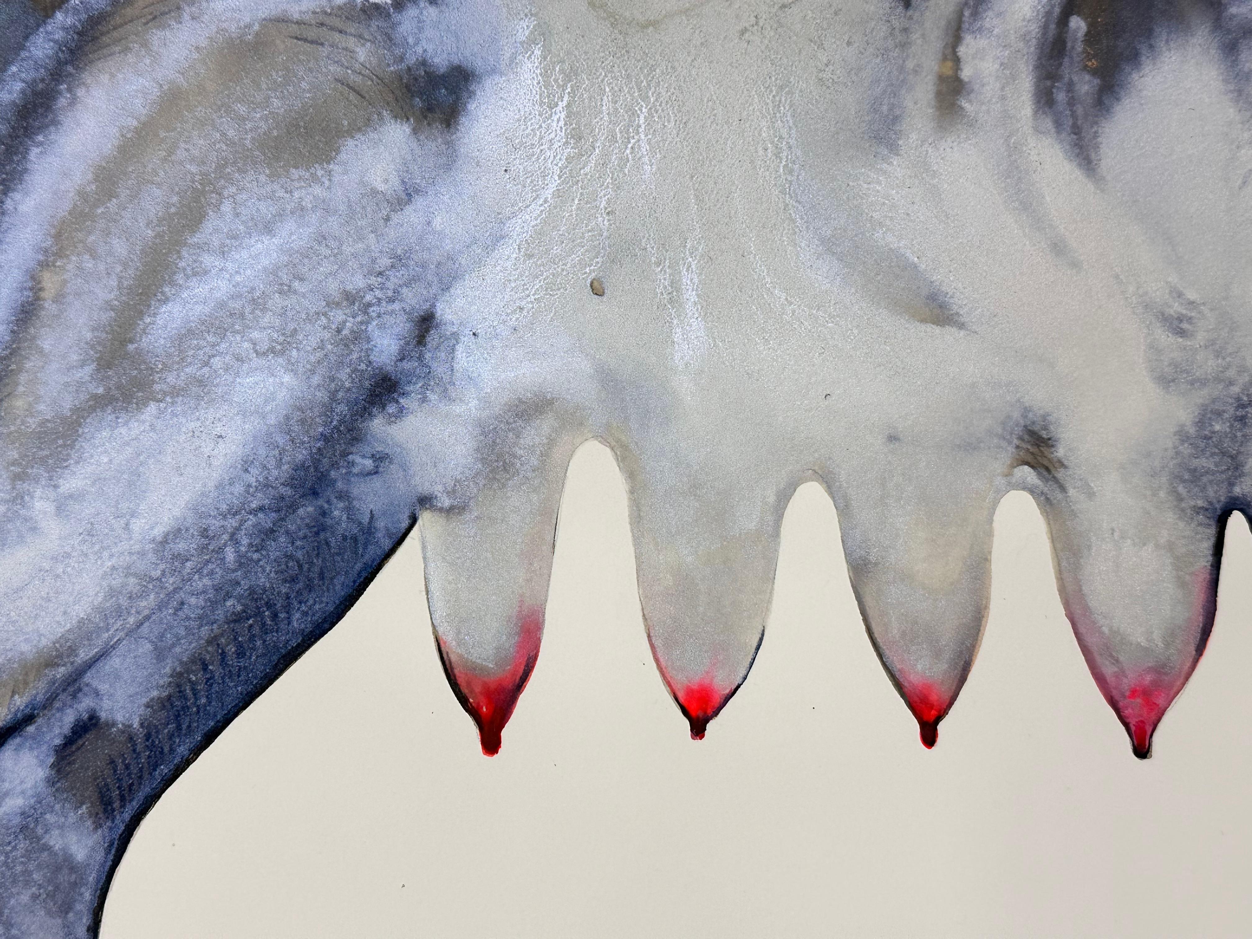 Madre I - Criatura Mítica Contemporánea Animal Gris Oscuro Rojo 2024 en venta 2