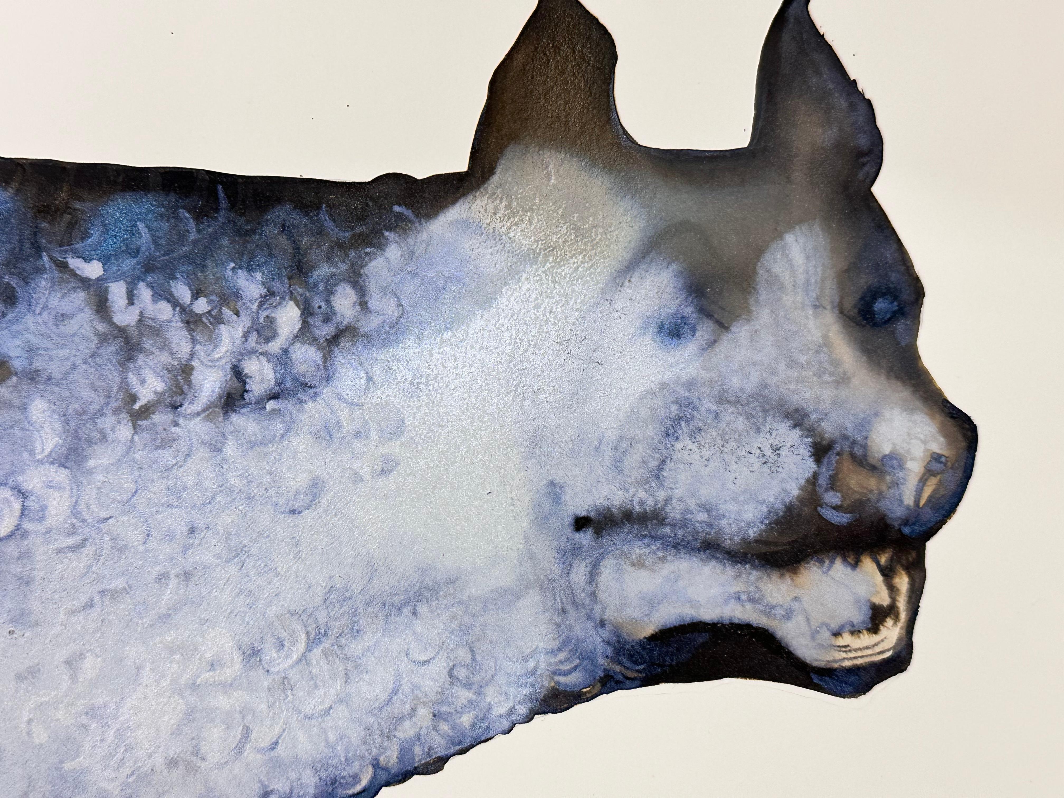 Madre I - Criatura Mítica Contemporánea Animal Gris Oscuro Rojo 2024 en venta 5