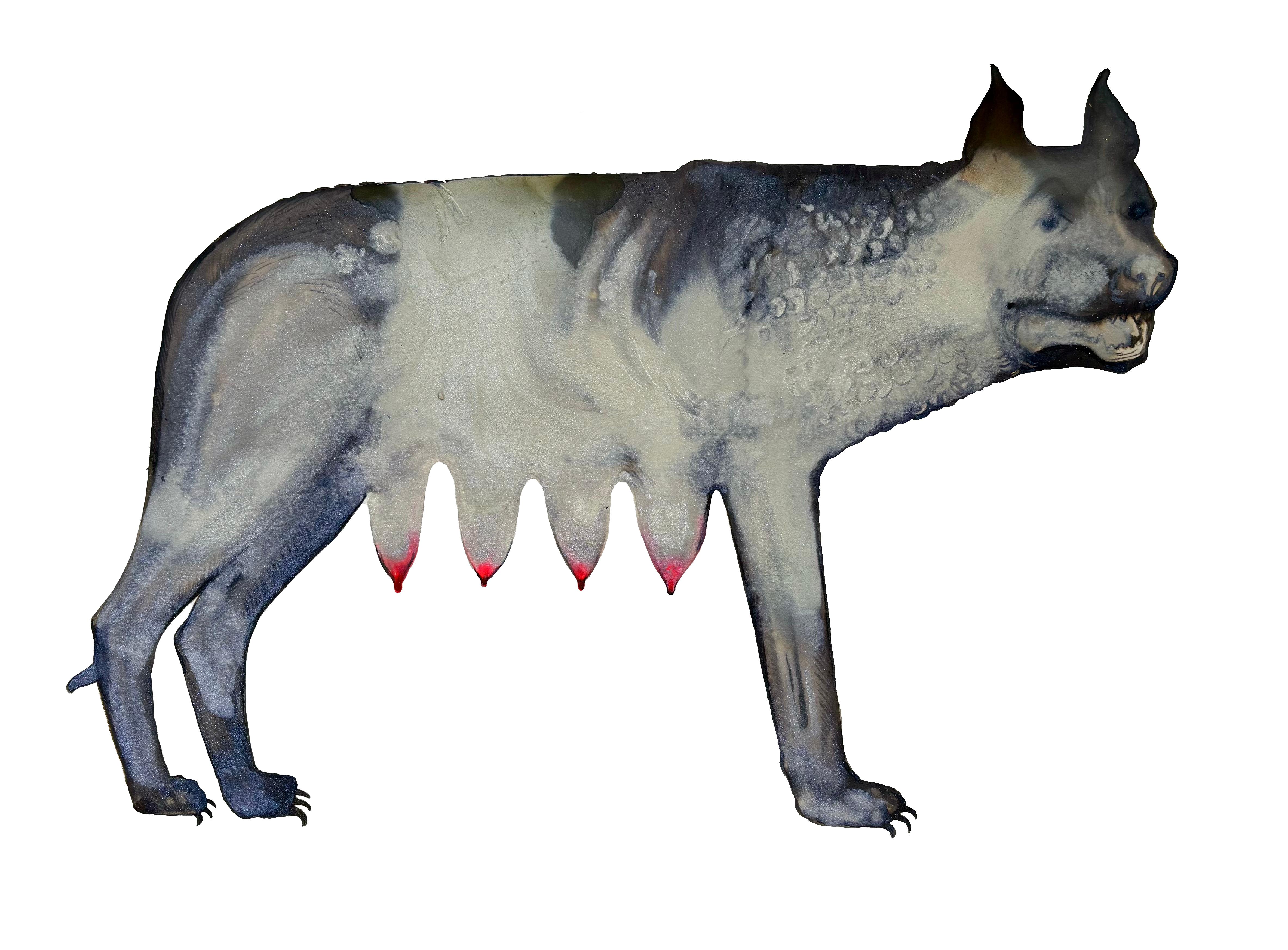 Mutter I - Contemporary Mythical Creature Tier Dunkelgrau Rot 2024