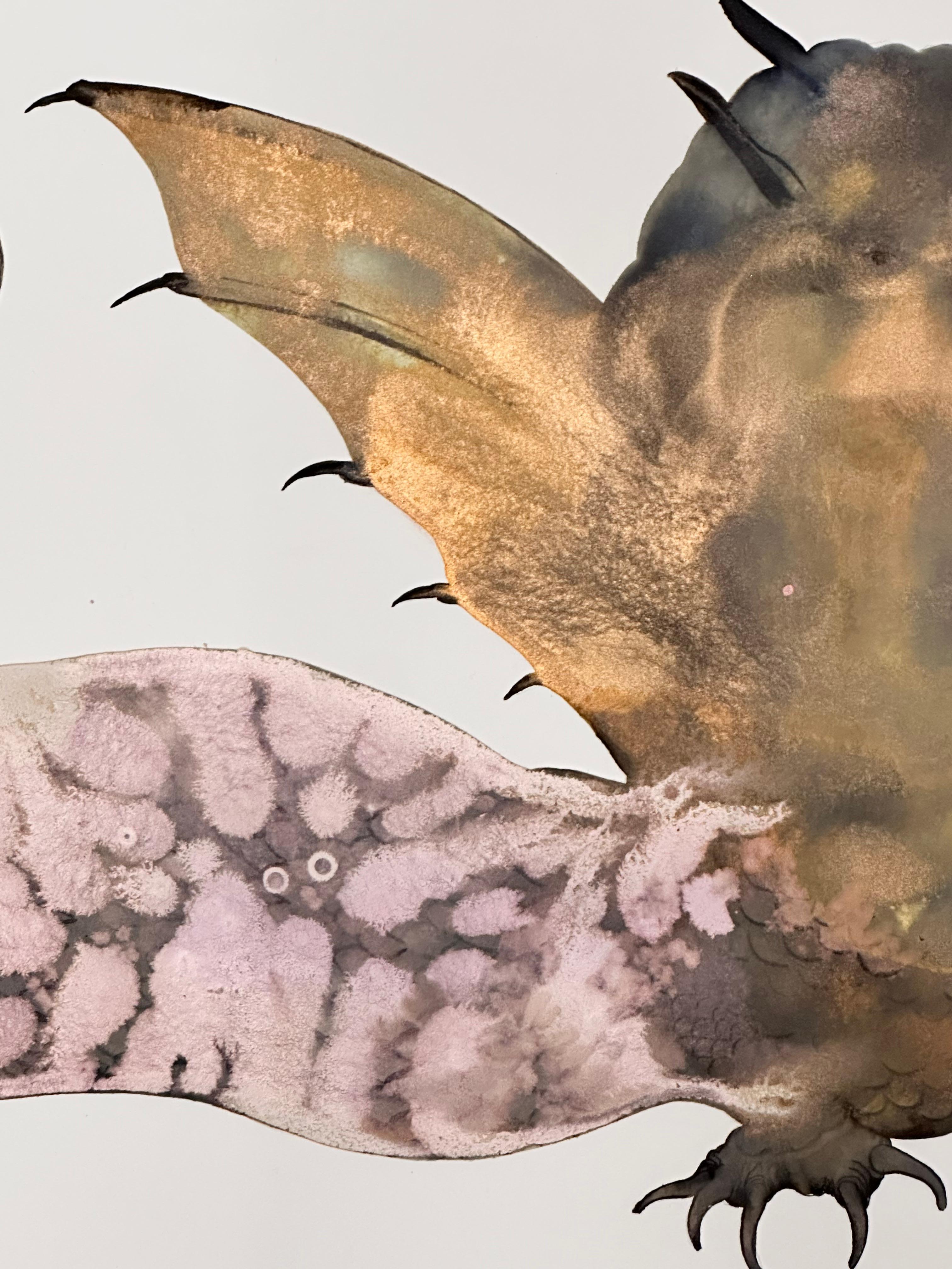 Madre III - Criatura mítica de oro contemporáneo Animal alado, 2024 en venta 2