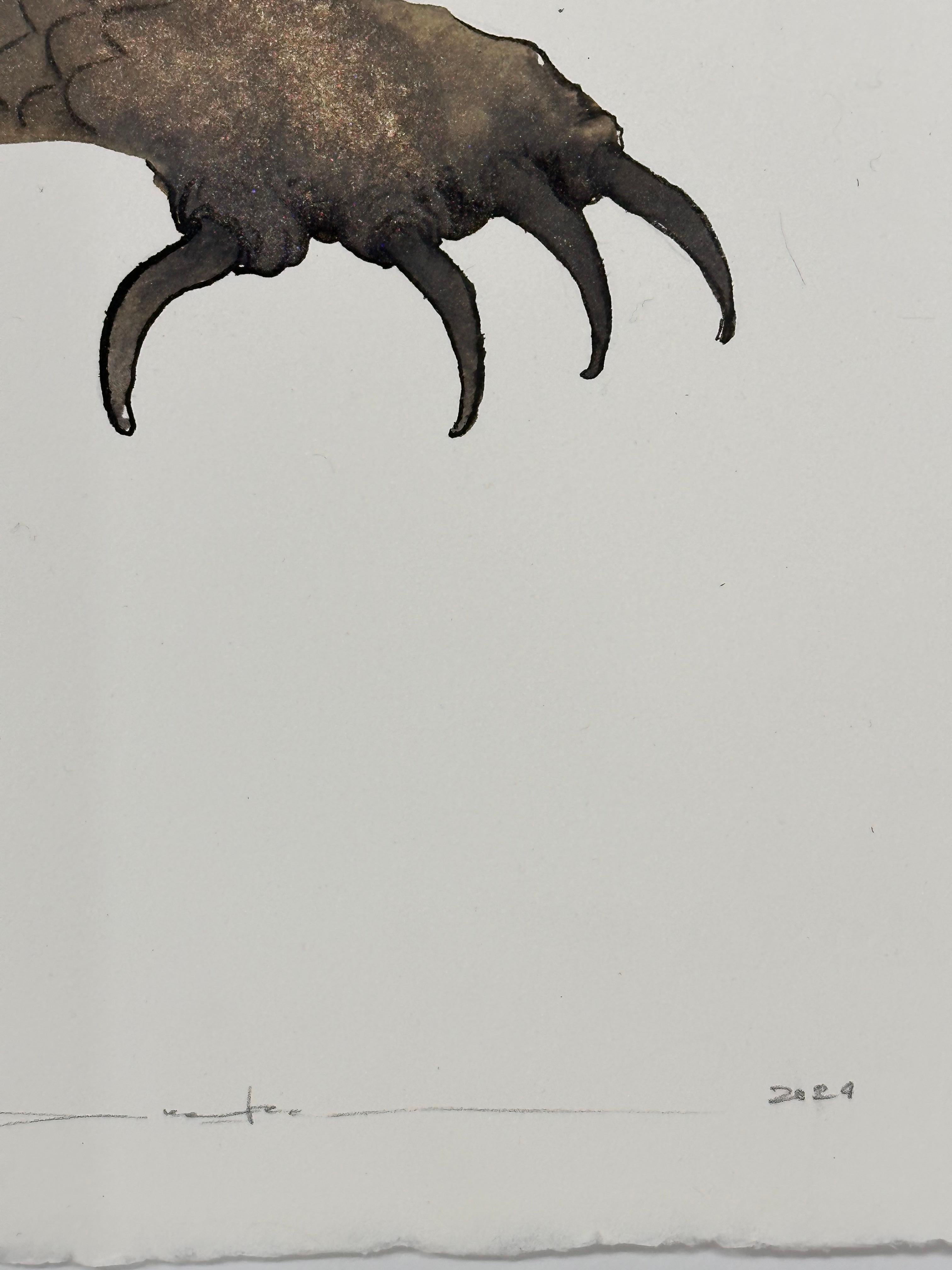 Madre III - Criatura mítica de oro contemporáneo Animal alado, 2024 en venta 4