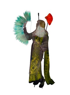 Never Done IX - Contemporary Strong Female Figurative Silhouette Red Teal, 2024