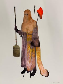 Never Done X - Contemporary Strong Female Figurative Silhouette Rot Braun, 2024