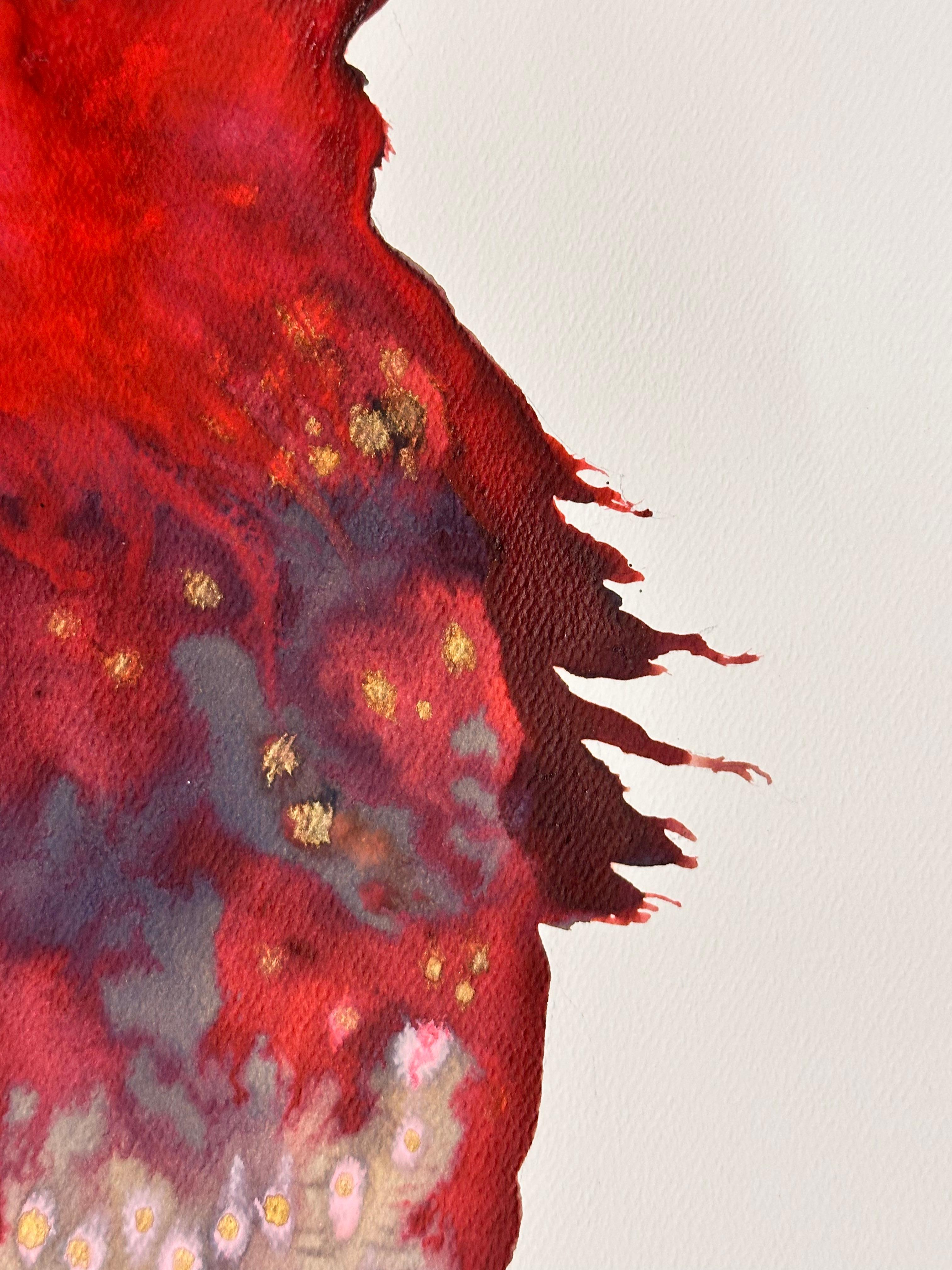 Ella I - Silueta Figurativa Femenina Fuerte Contemporánea Rojo Brillante, 2024 en venta 1