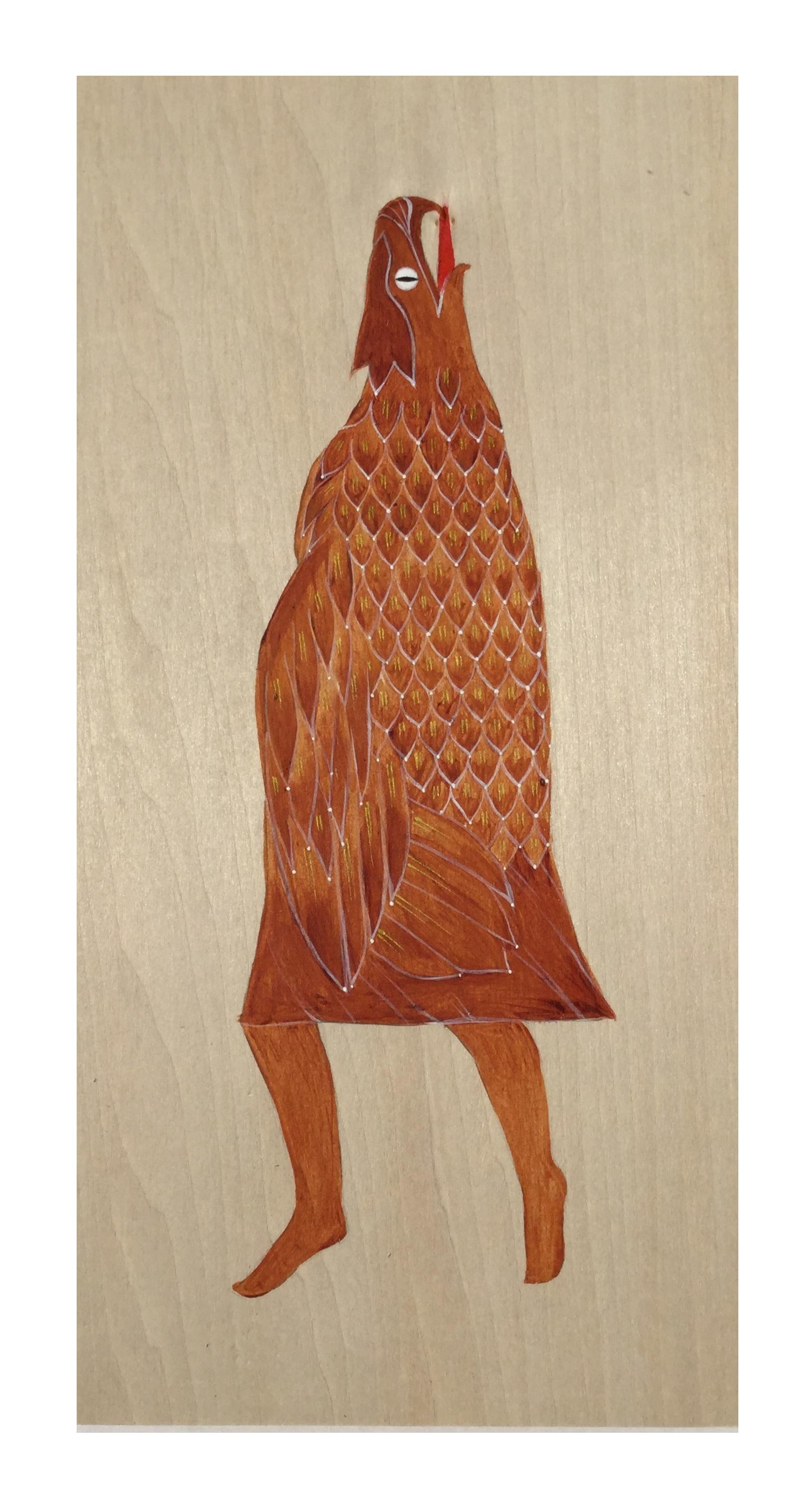 Figurative Painting June Glasson - Le aigle pour femmes V n° 7