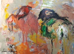 Una pareja improbable, Pintura, Acrílico sobre lienzo