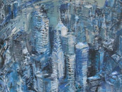 City Abstract, Painting, Acrylic on Canvas