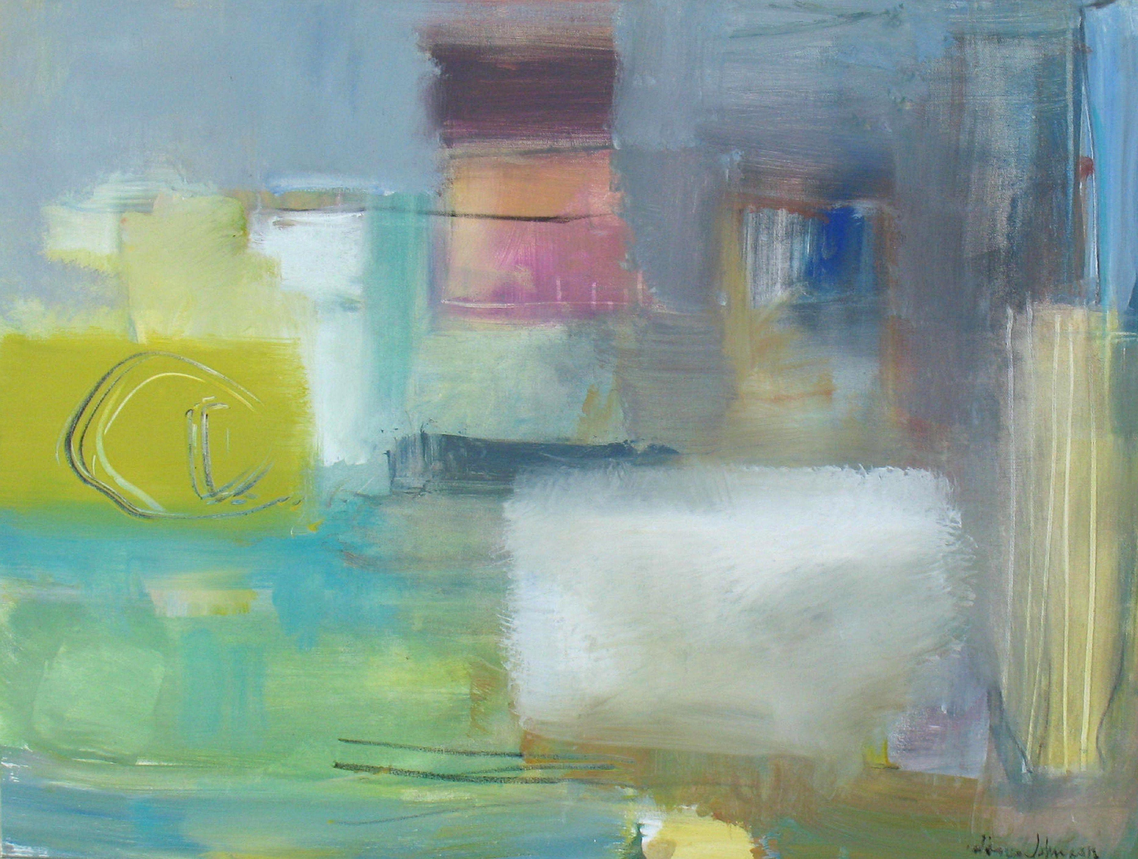 June Johnson Abstract Painting - Hover, Painting, Acrylic on Canvas