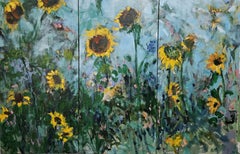 "EN EL JARDÍN", Pintura, Acrílico sobre lienzo