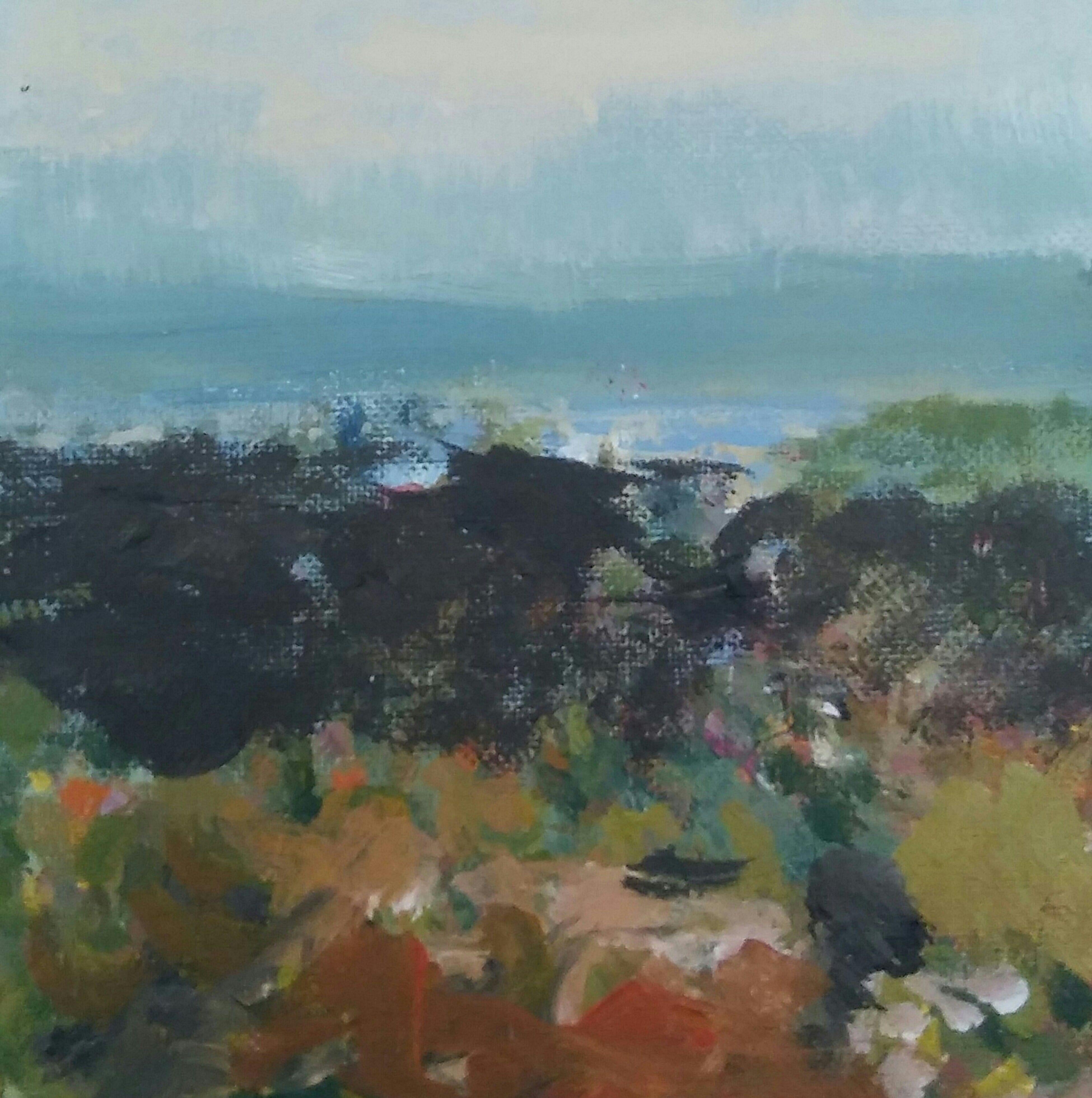 "Panorama", Pintura, Acrílico sobre lienzo - Painting de June Johnson