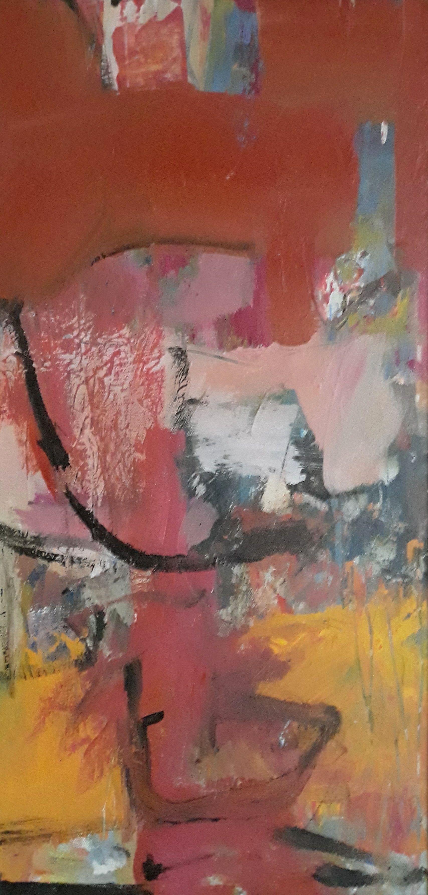 Abstract Painting di June Johnson - "Cappello da coniglio II", Pittura, Acrilico su tela