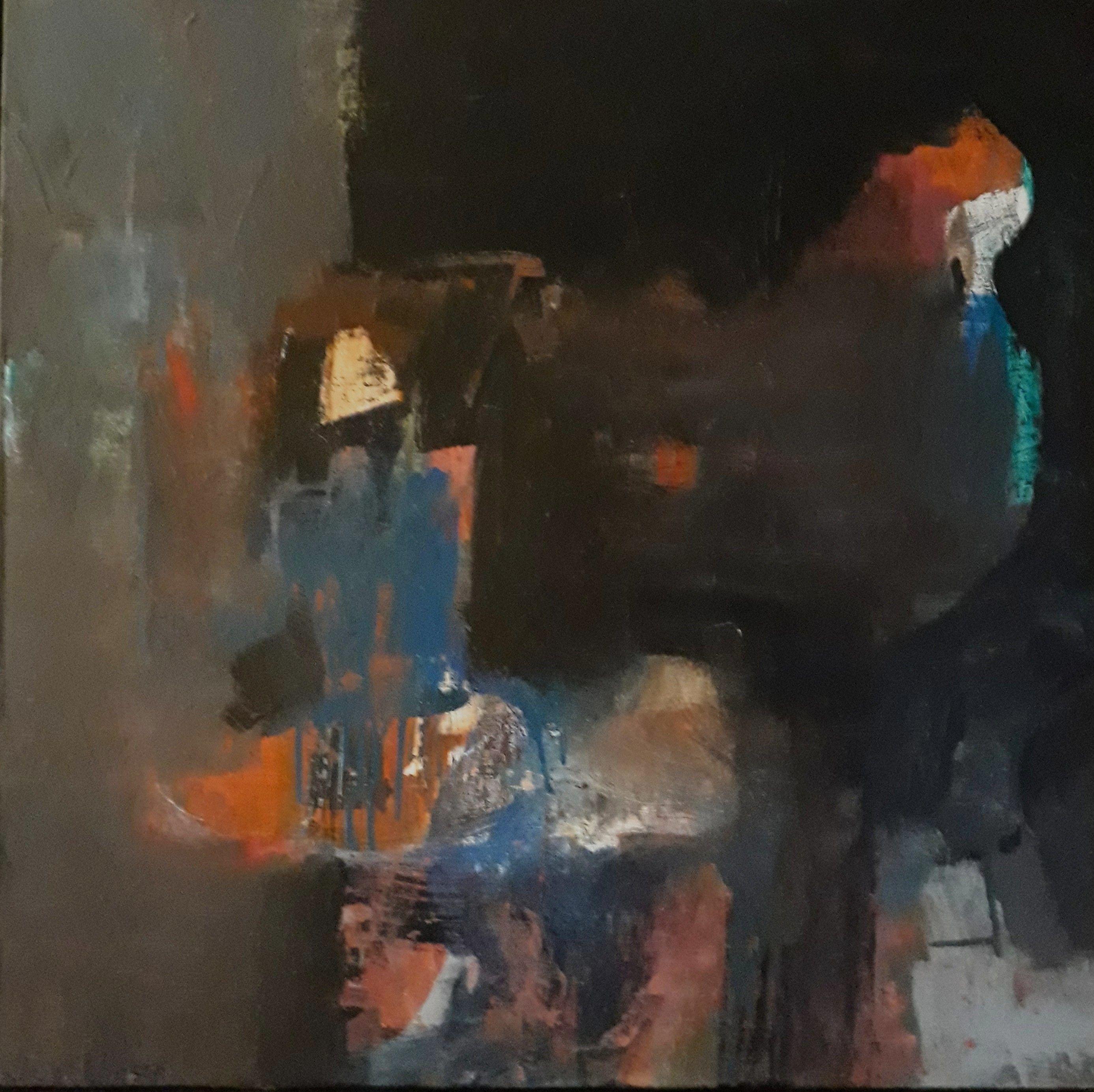 Abstract Painting de June Johnson - "Remnant- Apartarse de la adversidad", Pintura, Acrílico sobre lienzo
