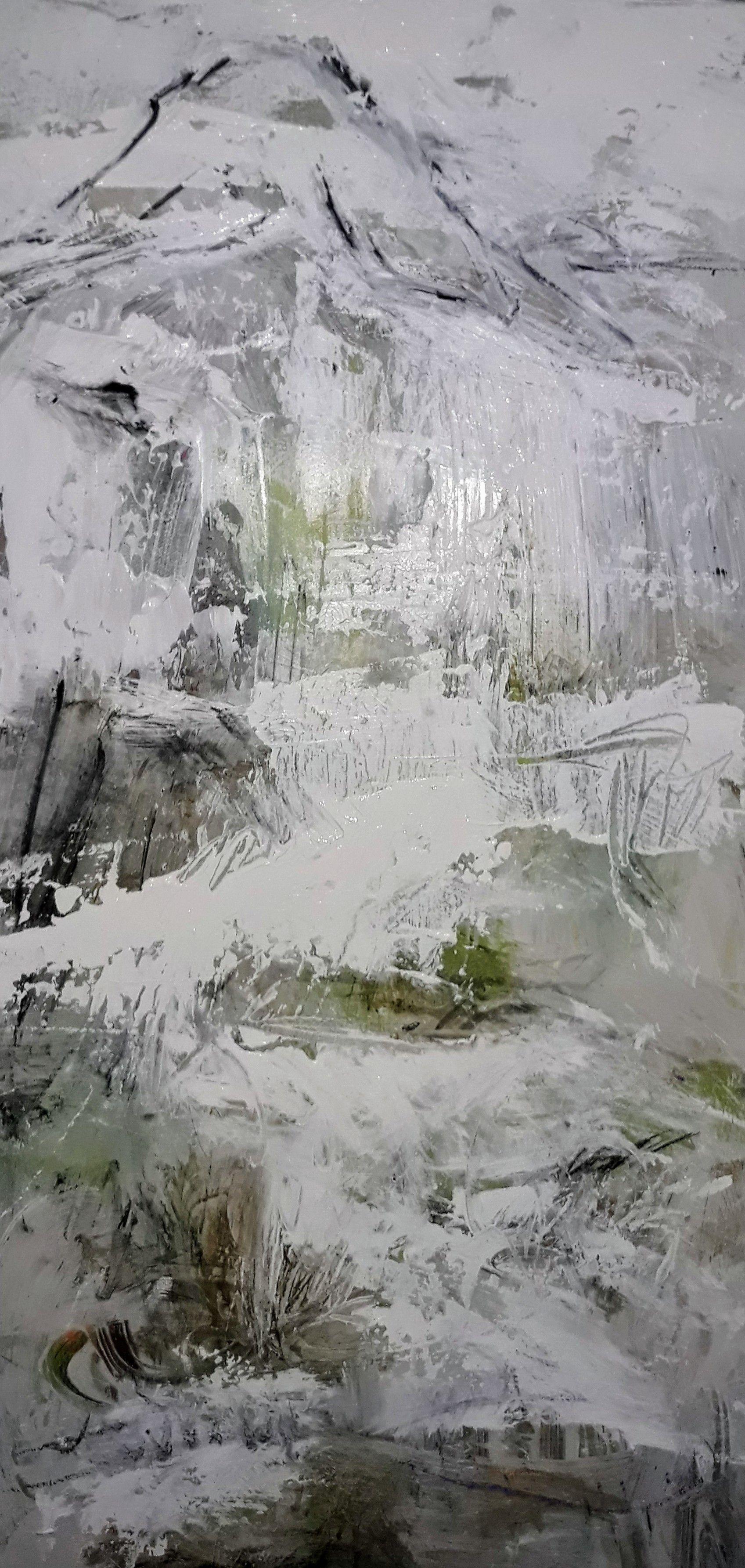 Abstract Painting di June Johnson - "Whitefish", Pittura, Acrilico su tela