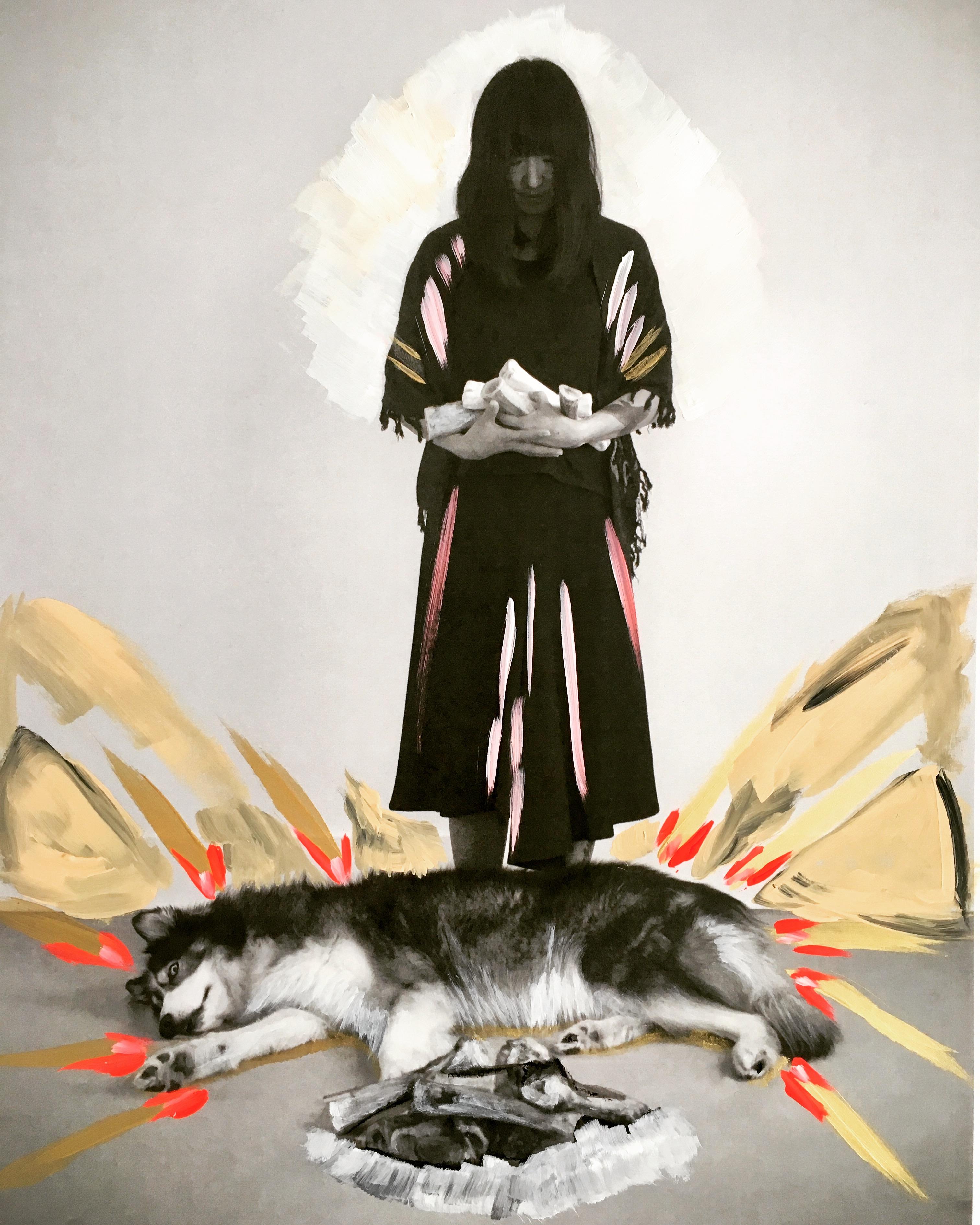 "La Loba," by artist June Kim is a unique artwork executed in acrylic paint and gouache over a photographic image also created by the artist. 

Artwork is currently unframed, framing options are available, please inquire.

New York- based artist