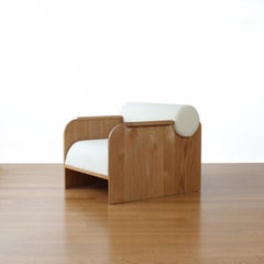 June Lounge Chair by Crump and Kwash, Solid Wood & Vegan Shearling