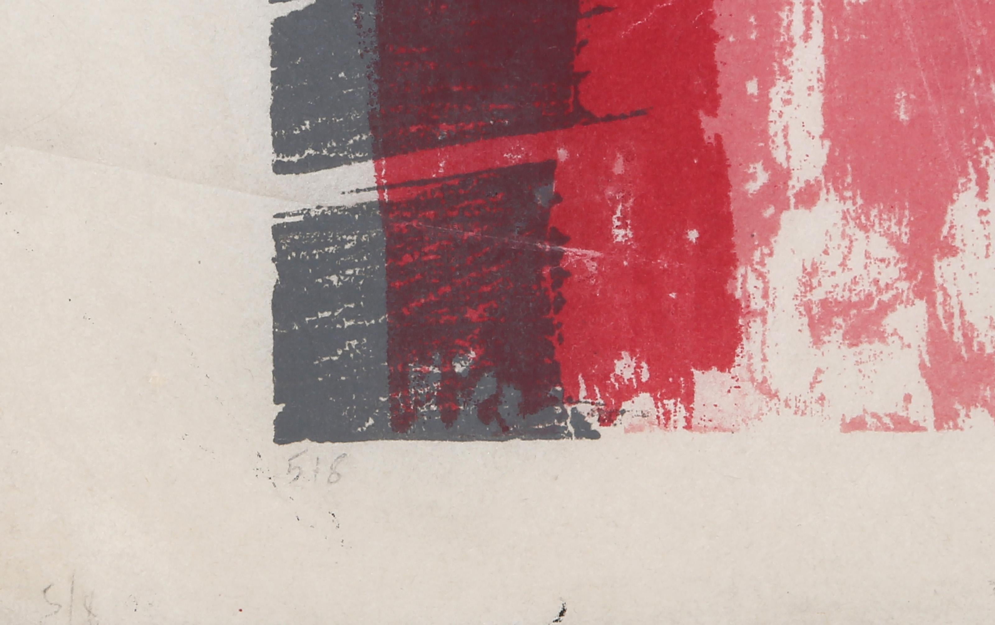 Saluto al 1965, litografia moderna con xilografia e calcografia - Print Moderno di June Mary Ann Hildebrand