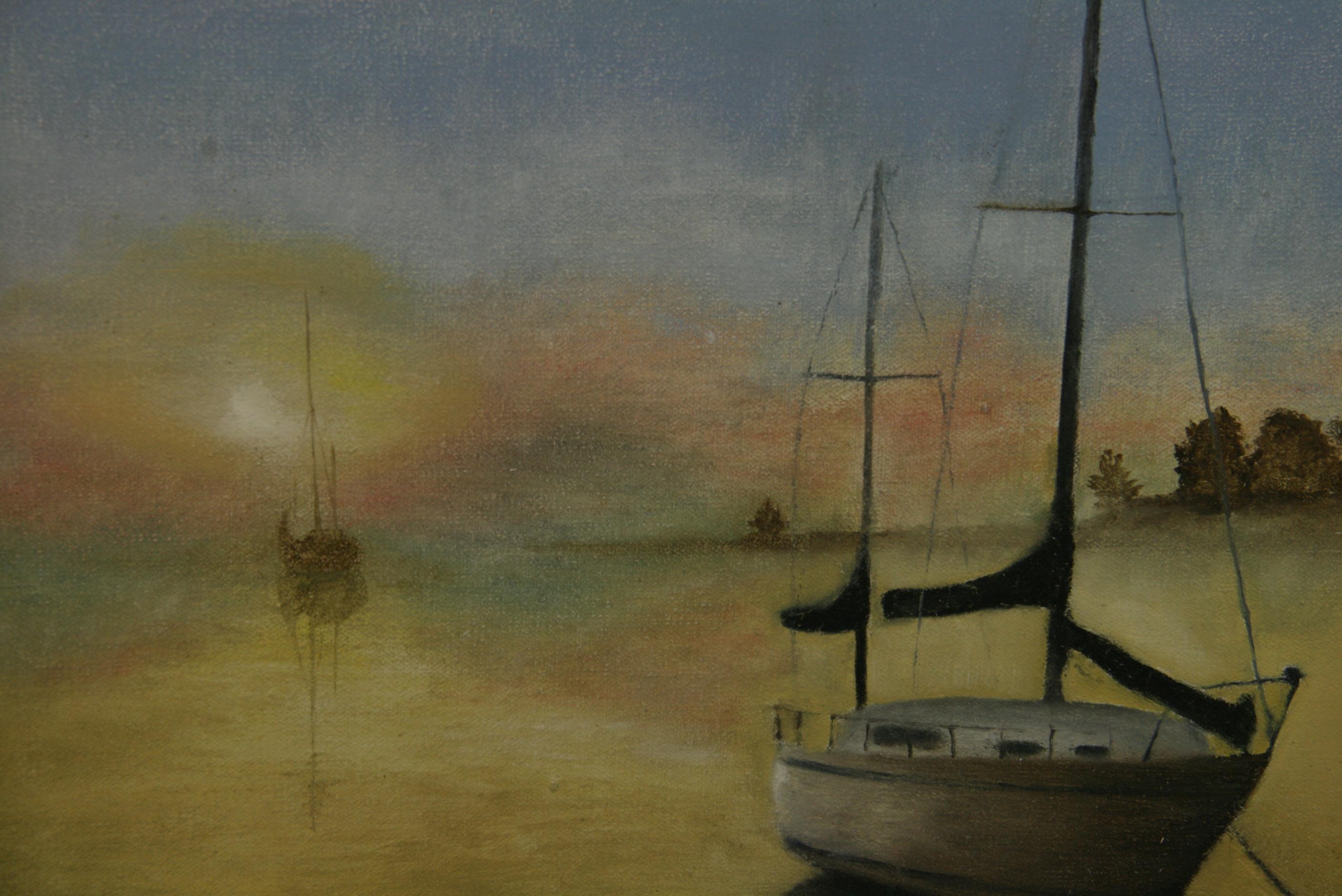  Sailboats into Misty Sunset 1975 For Sale 1