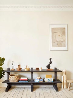 Handmade June Shelving System, 180cmL - Ebonized Oak - by BACD studio