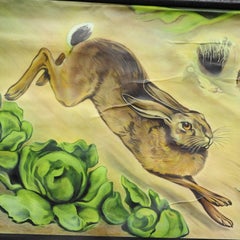 Jung Koch Quentell Vintage-Wandtafel-Poster, brauner Hare, Common Rabbit