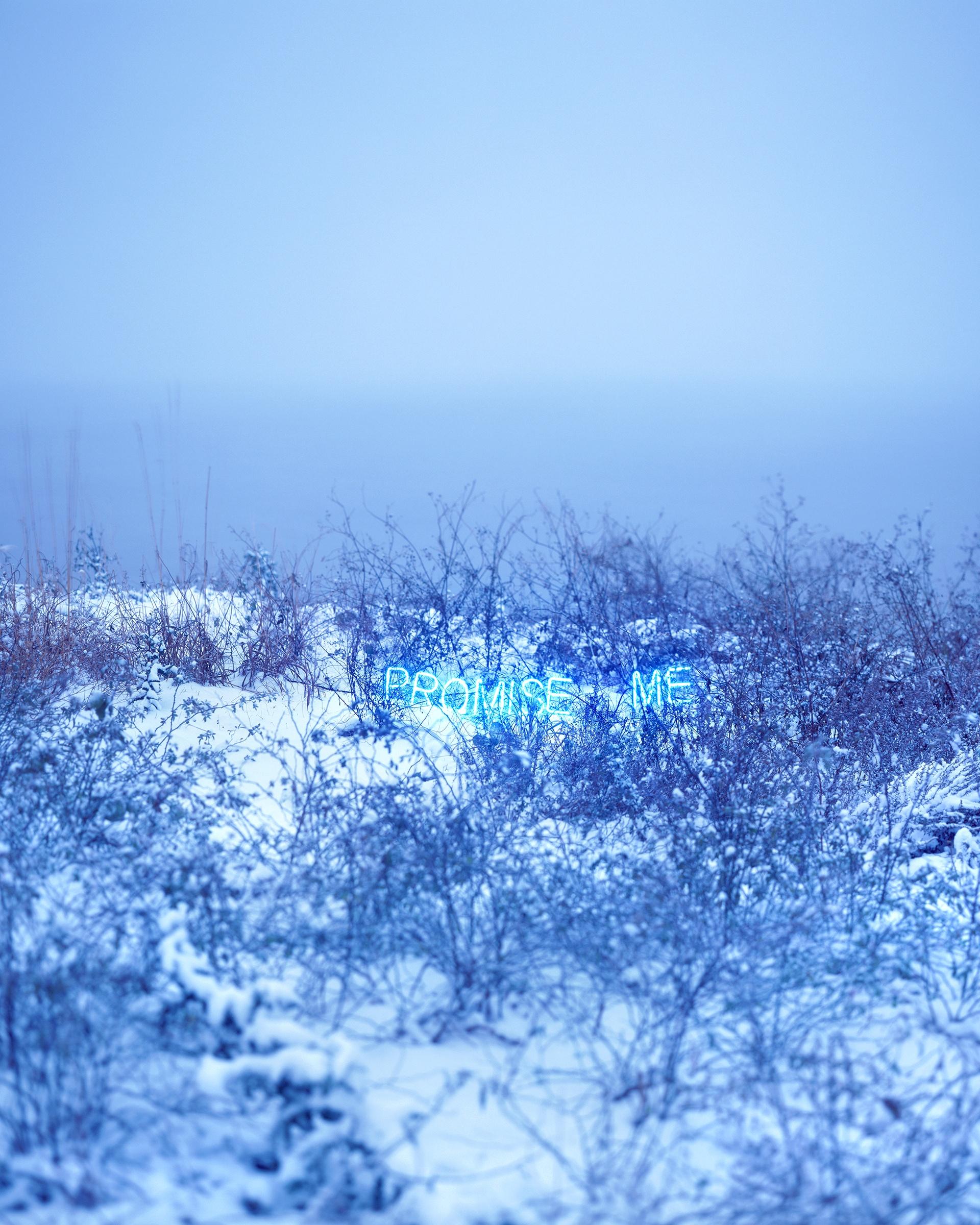 Me Promise Me  Jung Lee, Neon, Text, Installation, Symbol, Natur, Landschaft im Angebot 2