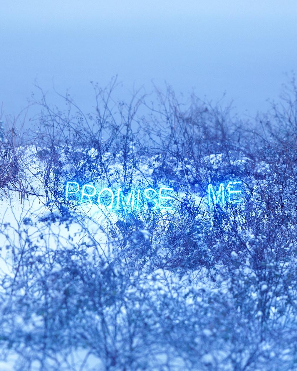 Me Promise Me  Jung Lee, Neon, Text, Installation, Symbol, Natur, Landschaft im Angebot 4