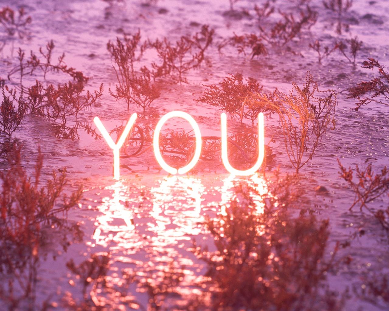 You #2 – Jung Lee, Neon, Text, Installation, Symbole, Nature For Sale 1