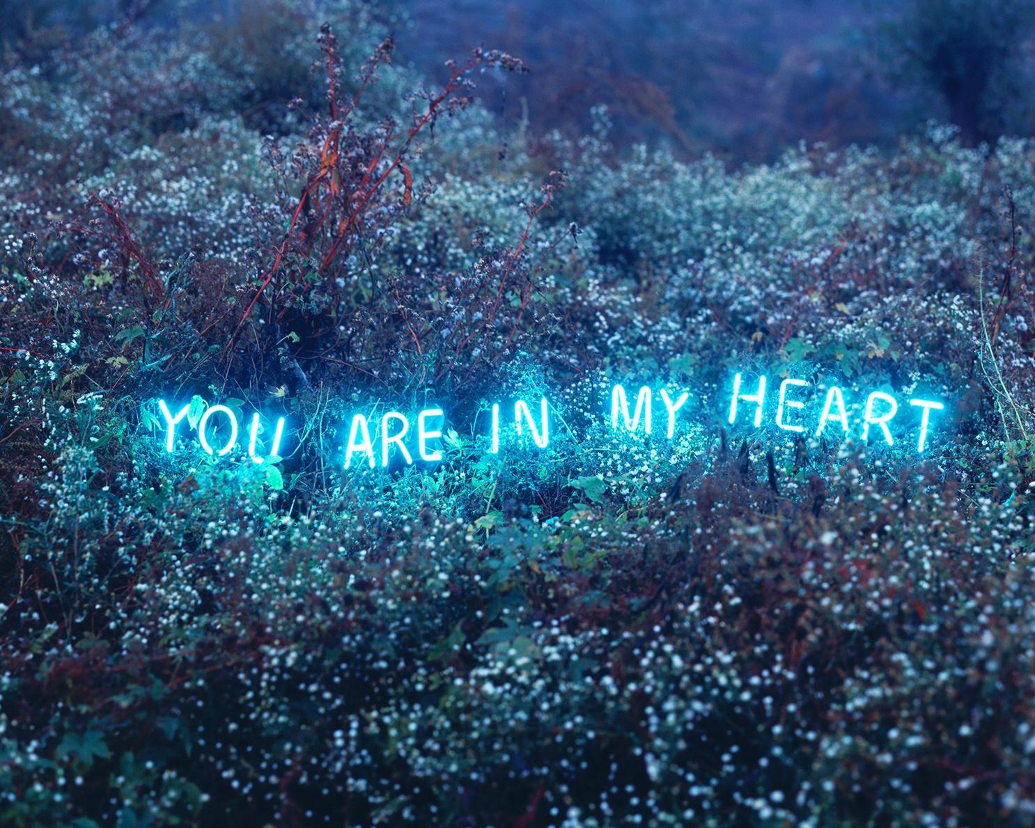 You Are In My Heart – Jung Lee, Neon, Text, Installation, Landscape, Nature For Sale 1
