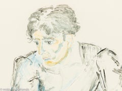 "Junger Sitzender Mann" di Helga Müller 1997 Acrilico su carta